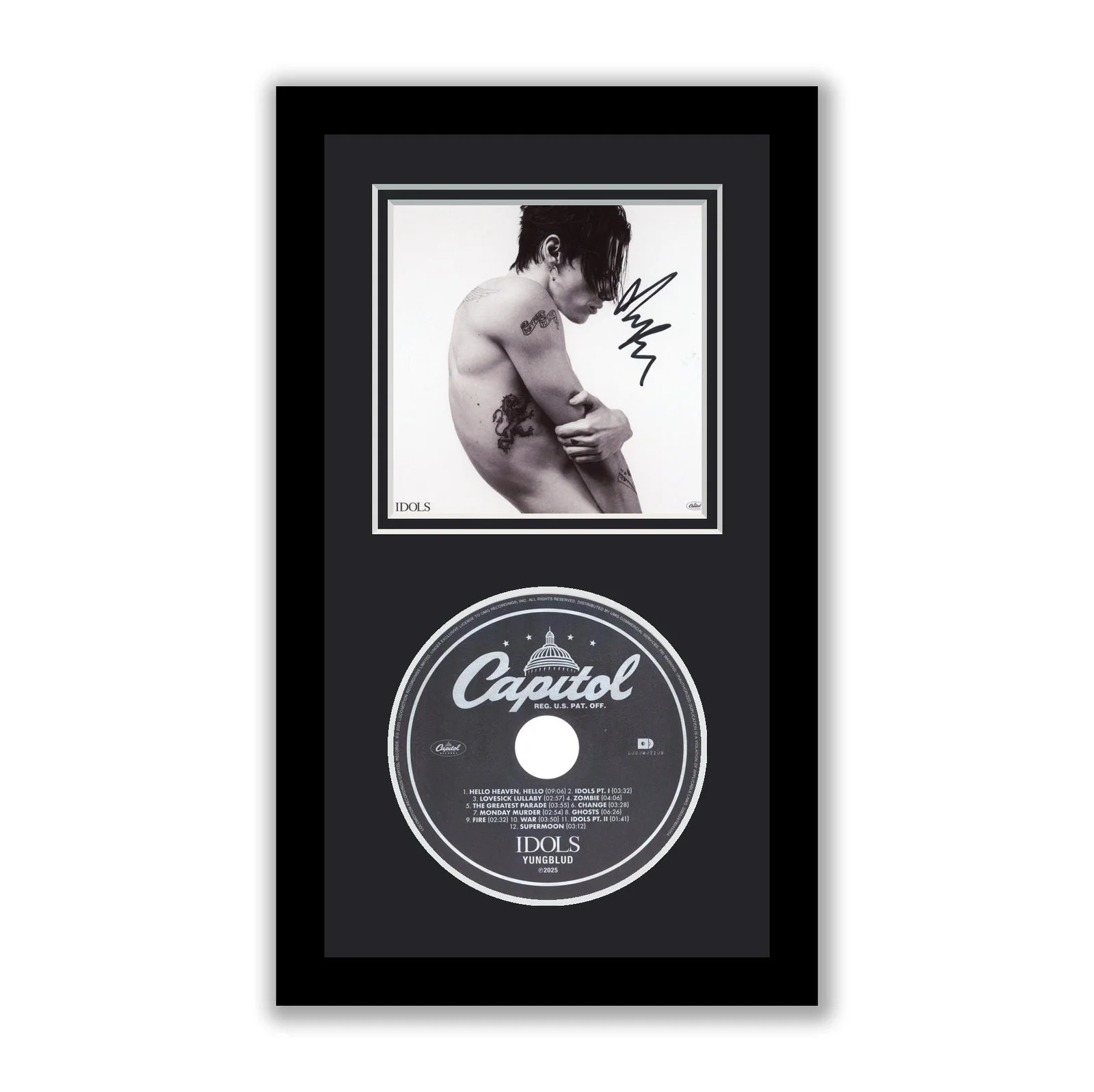 Yungblud — Yungblud Autographed Signed Framed CD Idols ACOA