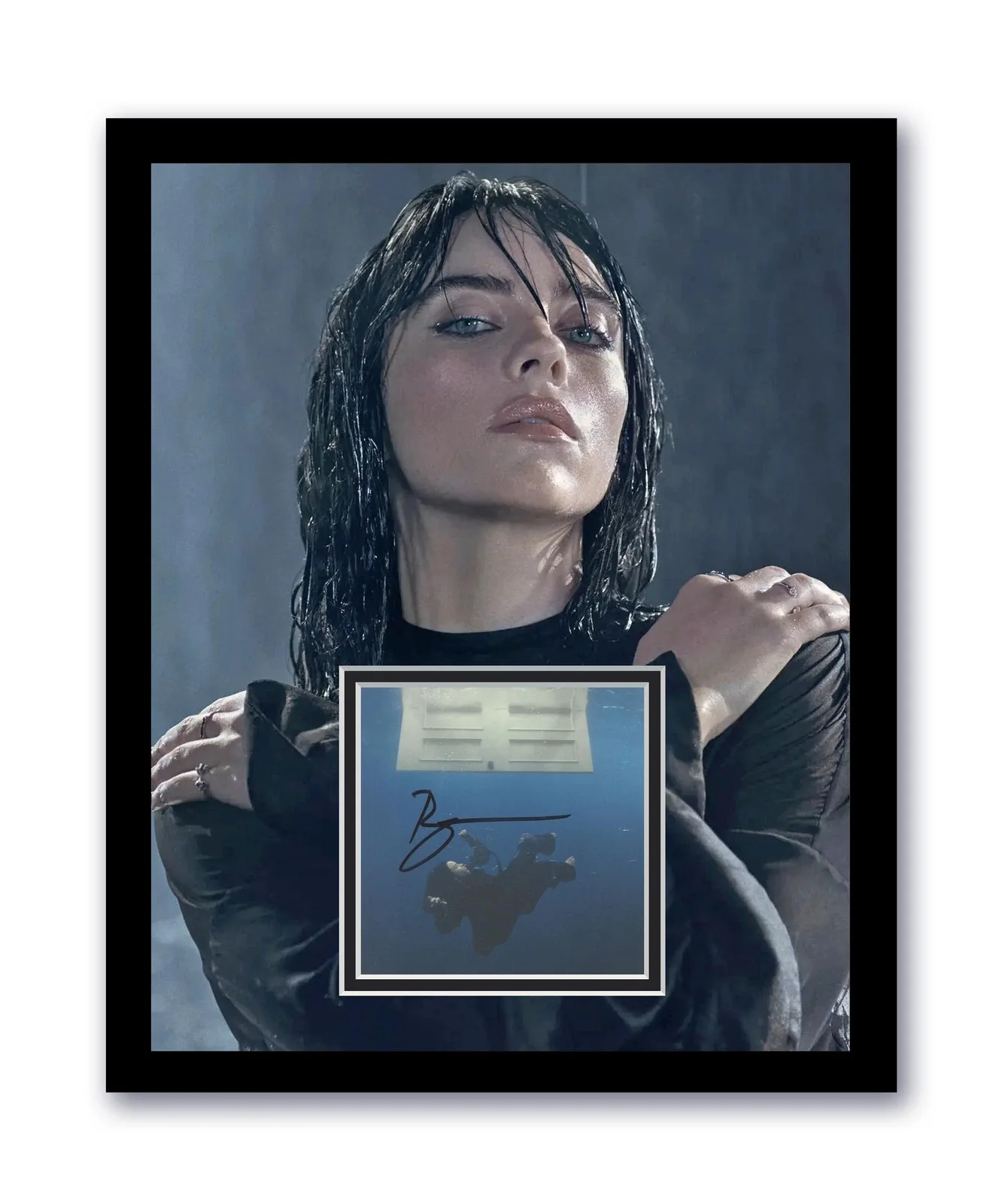Billie Eilish — Billie Eilish Autographed Signed 11x14 Framed CD Photo Hit Me Hard And Soft ACOA
