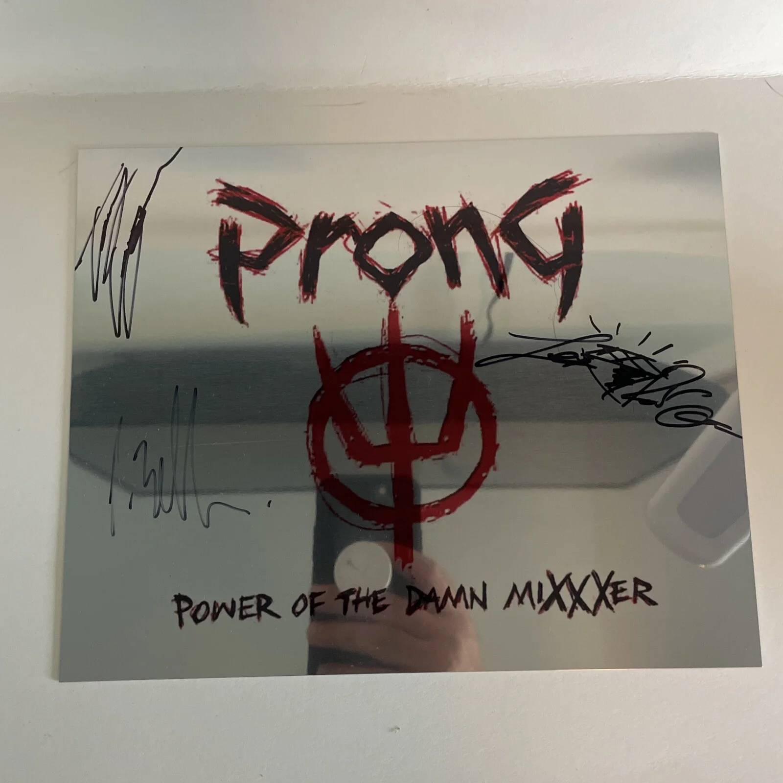 Prong Hand Made Display Mirror Autographed By Band, image 5