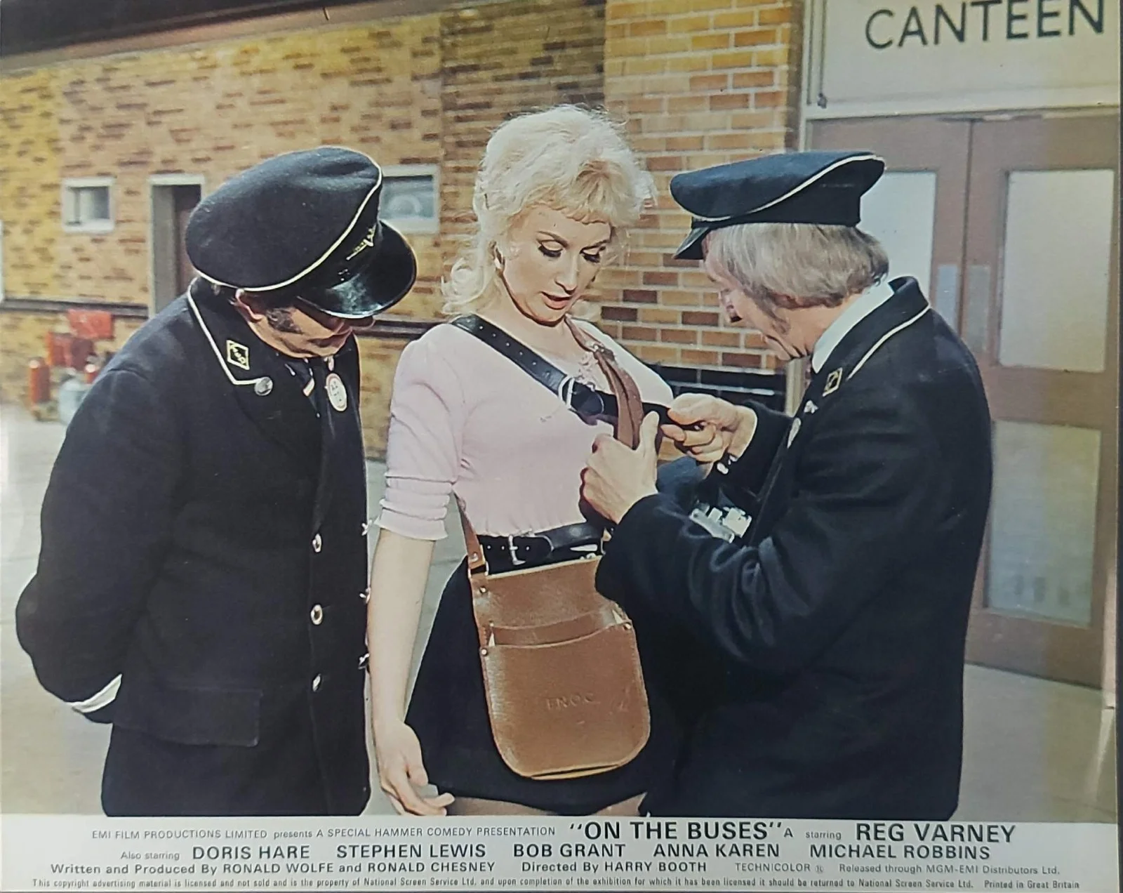ON THE BUSES ORIGINAL UK FOH LOBBY CARDS X 14 1971, изображение 5