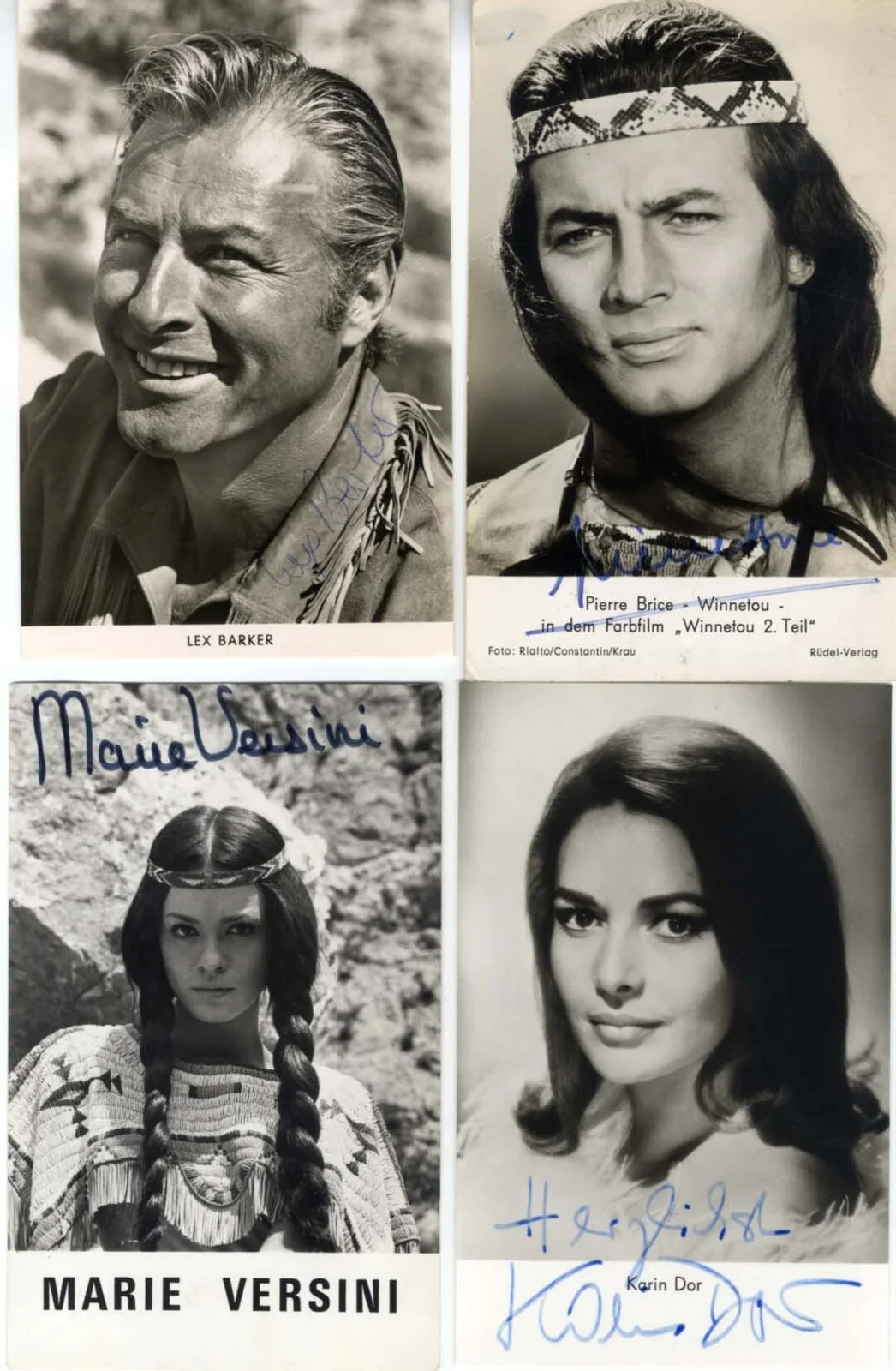 FILM Winnetou (5) autographs, vintage photos (4) signed & photo signed, изображение 2
