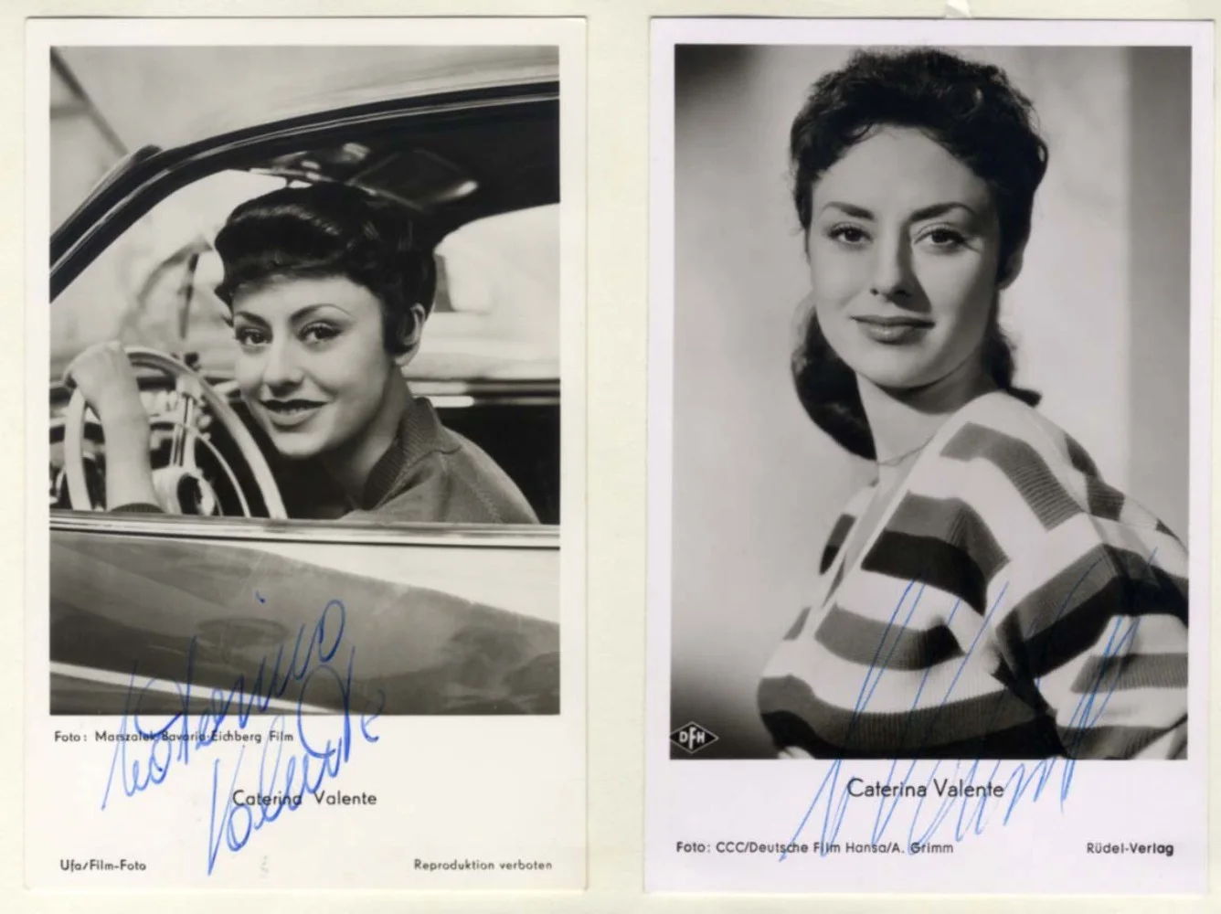Caterina Valente ACTRESS autograph, 4 signed vintage photos, image 2