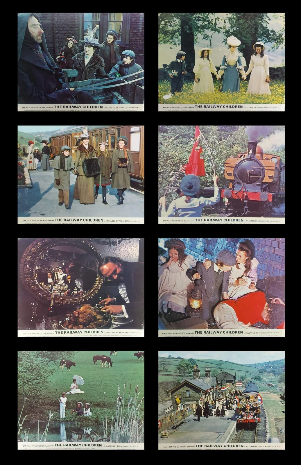 THE RAILWAY CHILDREN ORIGINAL UK FOH LOBBY CARDS SET 1970, изображение 2