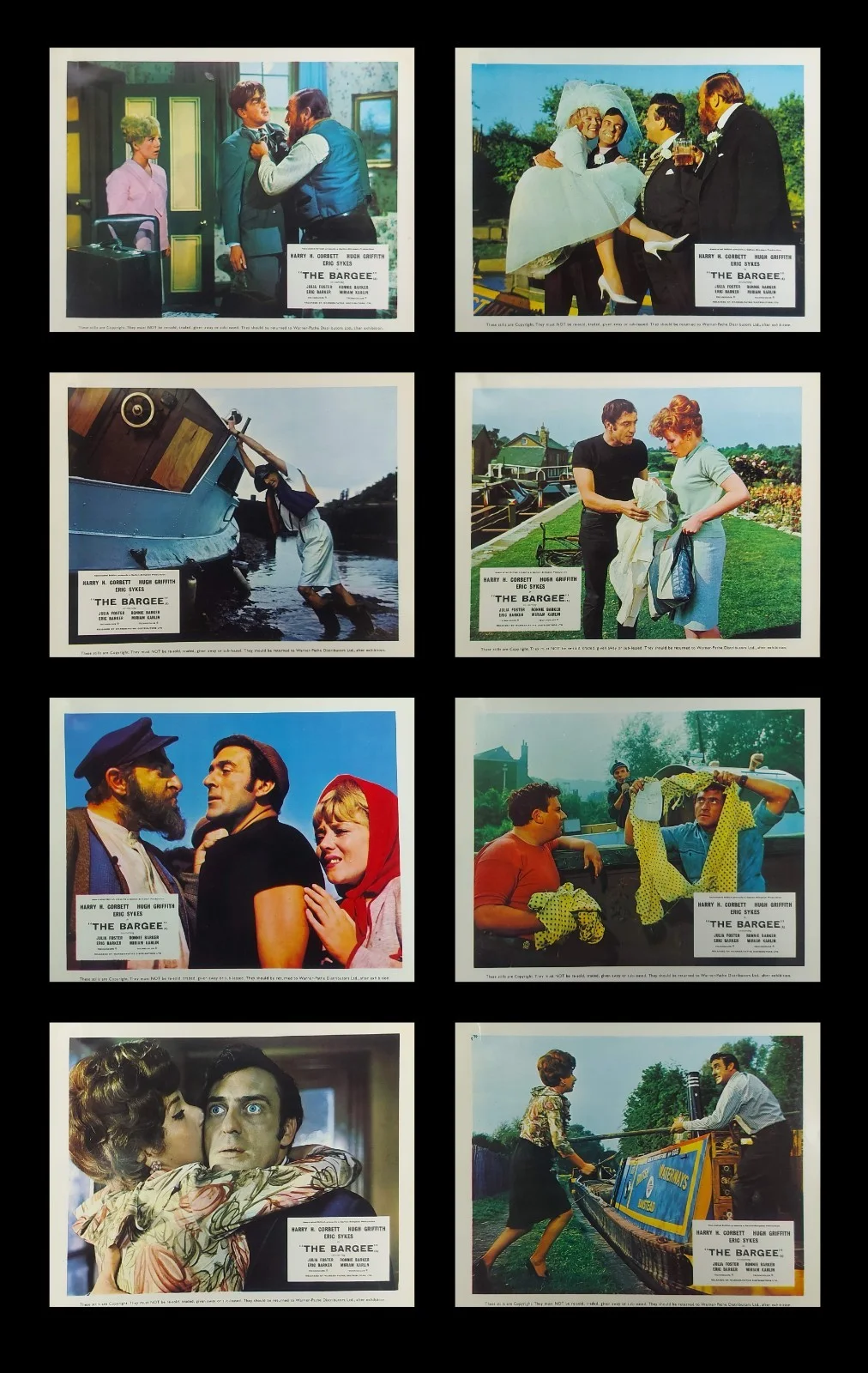THE BARGEE ORIGINAL UK FOH LOBBY CARDS SET 1964 HARRY H. CORBETT, изображение 2