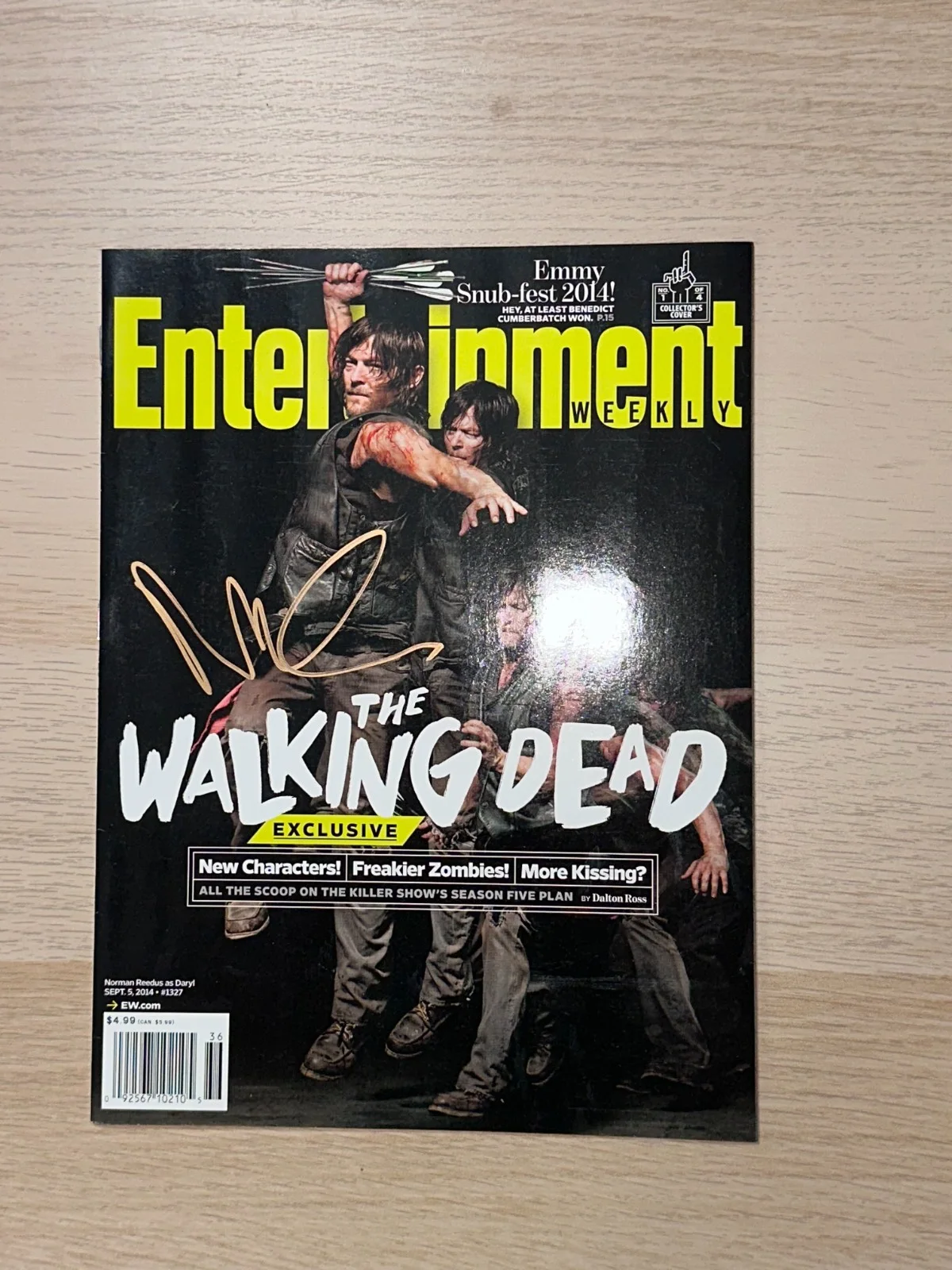 Norman Reedus signed Entertainment Weekly The Walking Dead Daryl Dixon TWD, image 2