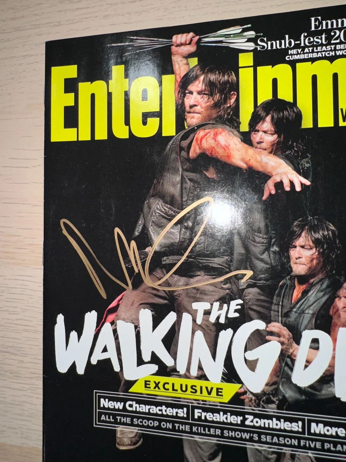 Norman Reedus signed Entertainment Weekly The Walking Dead Daryl Dixon TWD, image 3