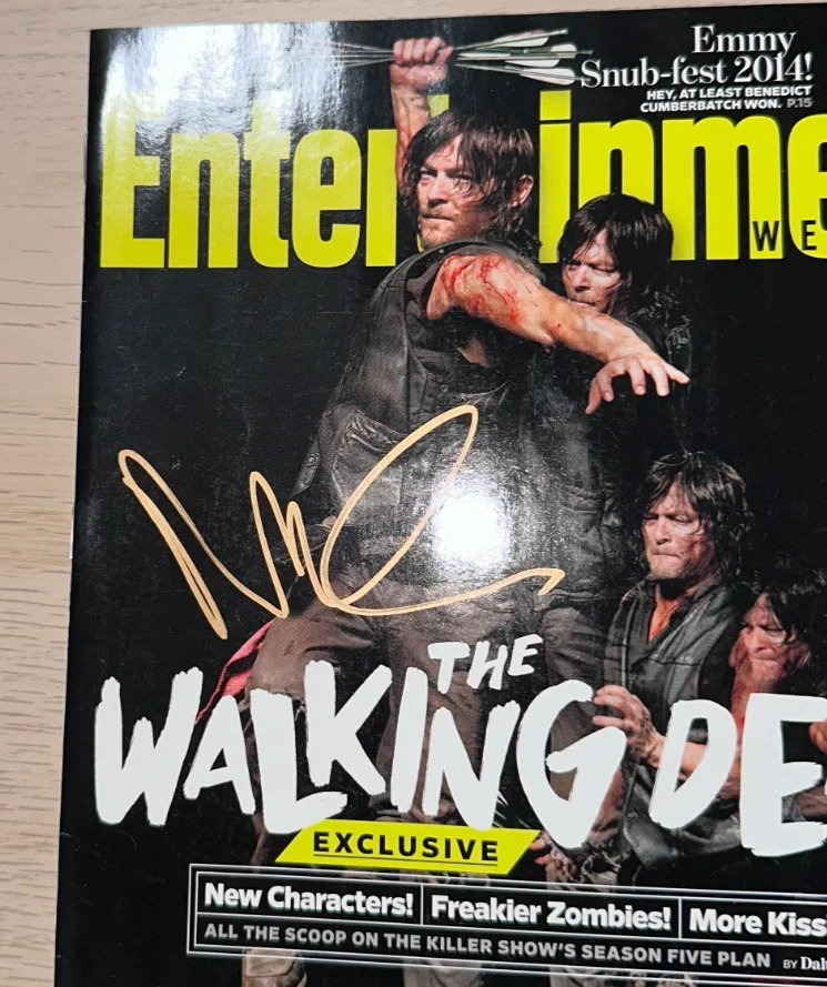 Norman Reedus signed Entertainment Weekly The Walking Dead Daryl Dixon TWD, image 4