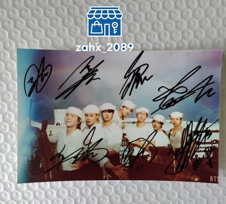BTS — BTS Autographed Hand Signed Photo 4*6 Exclusive Photograph Collection Fans
