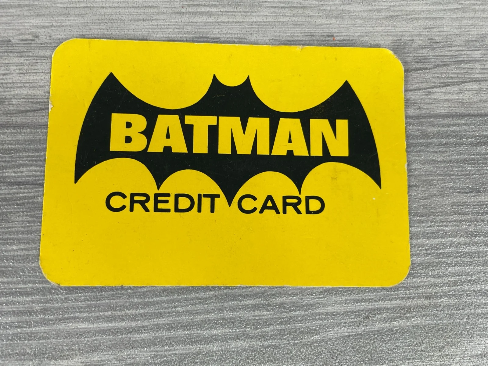 Vintage Rare 1966 Cardboard Batman Credit Card & Plastic 1989 Card, image 3