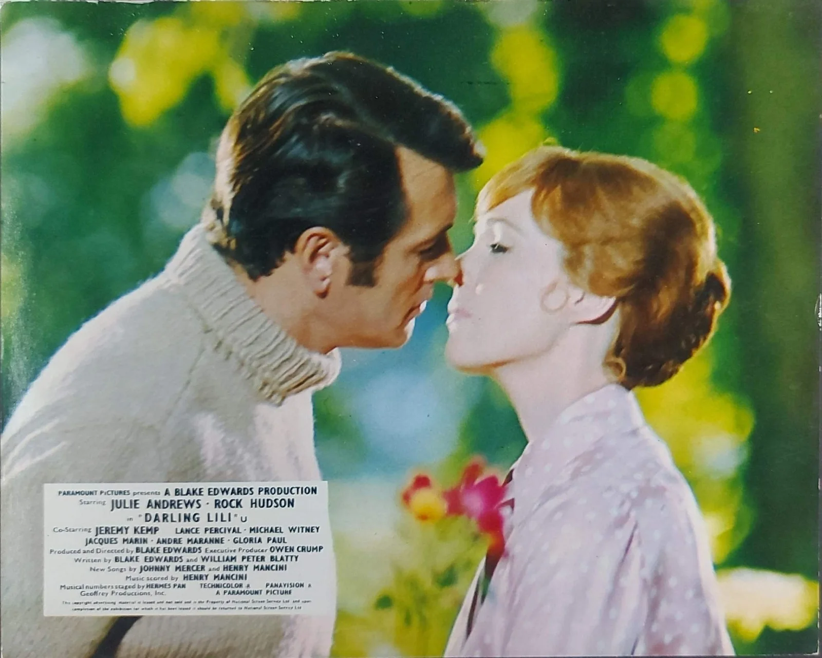 DARLING LILI ORIGINAL UK FOH LOBBY CARDS SET 1970 JULIE ANDREWS, изображение 4