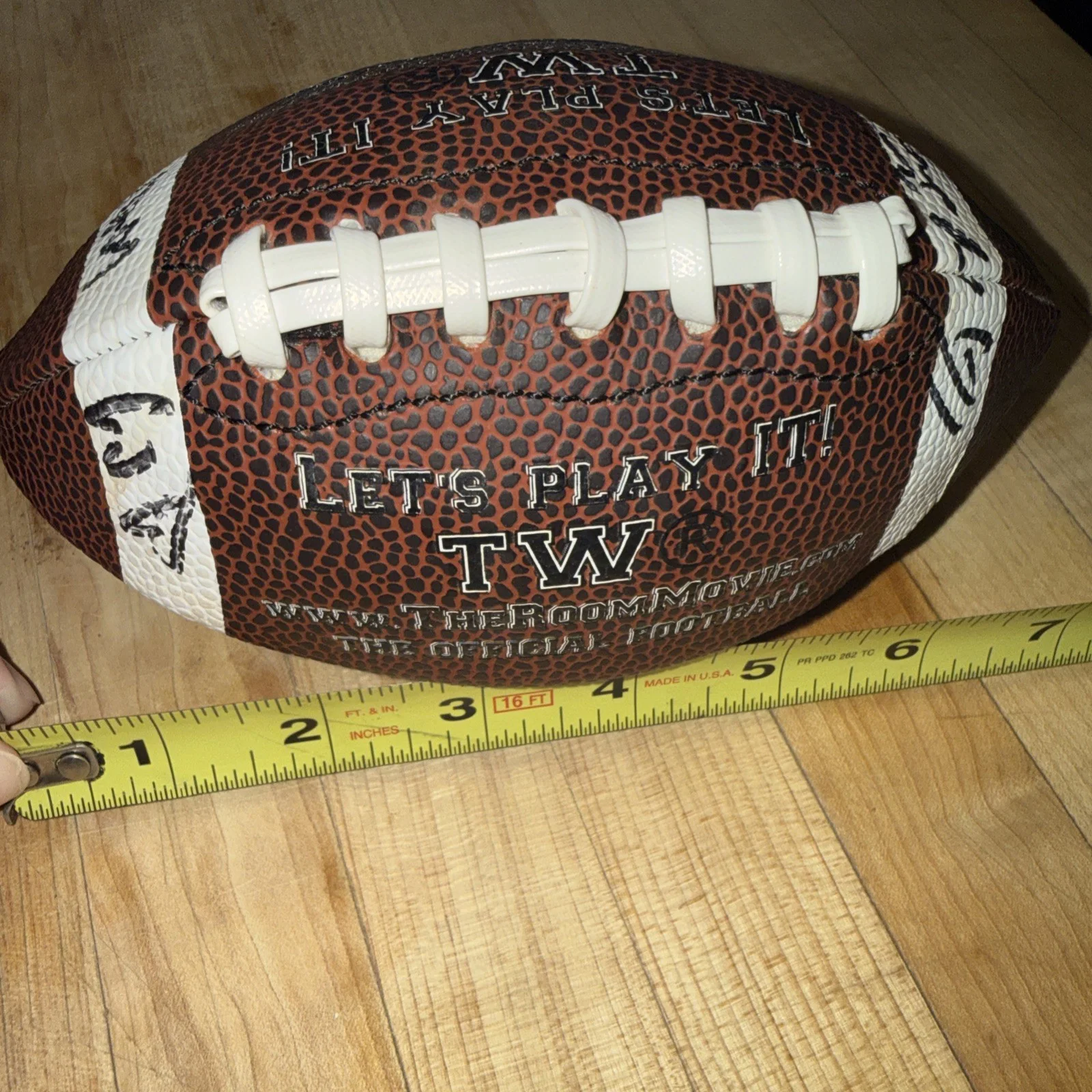 Tommy Wiseau — Tommy Wiseau The Room Signed Mini 7” Football Autograph Official Merch, image 2
