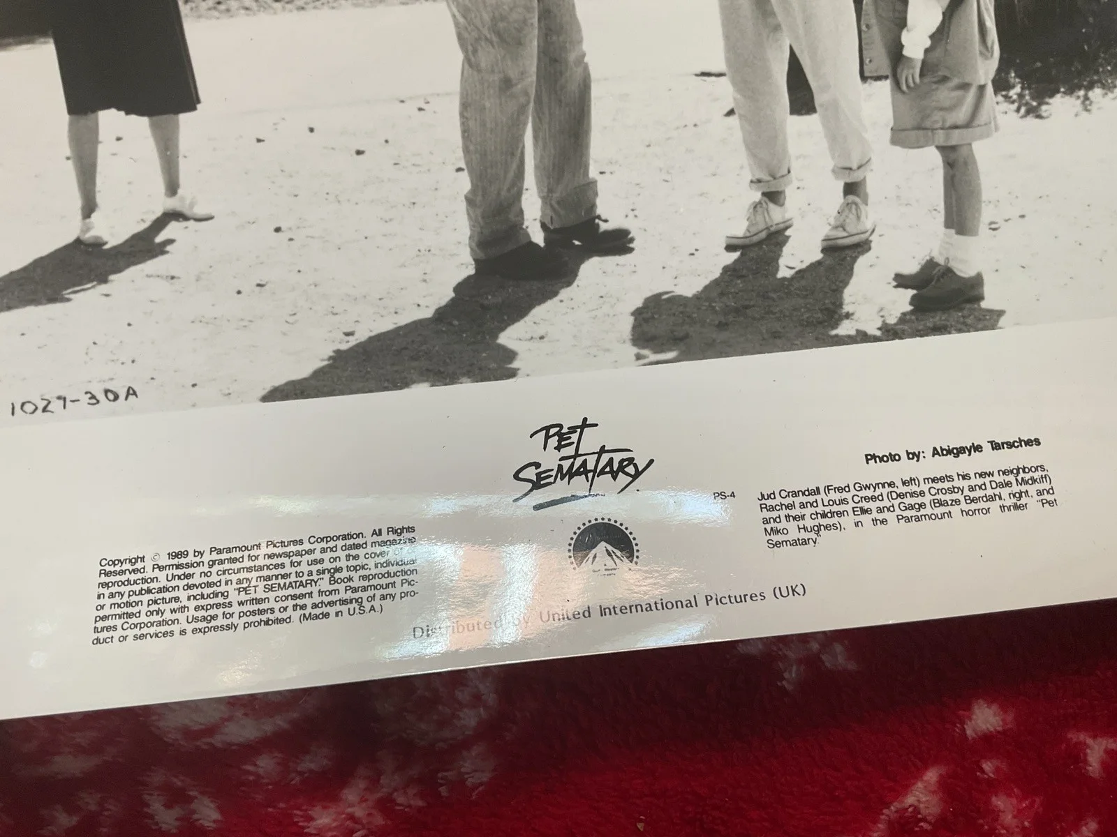 Rare , release press Photo , STEPHEN KING, PET SEMATARY MOVIE, изображение 3