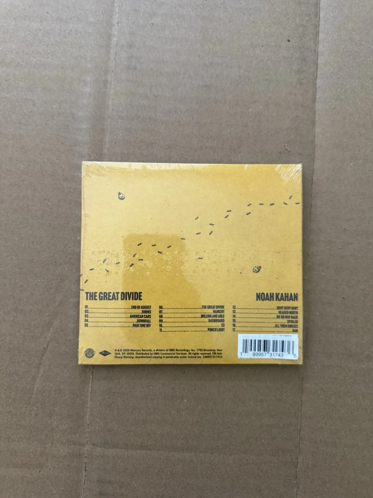 SEALED SIGNED IN HAND Noah Kahan The Great Divide CD with Autographed Insert, image 4