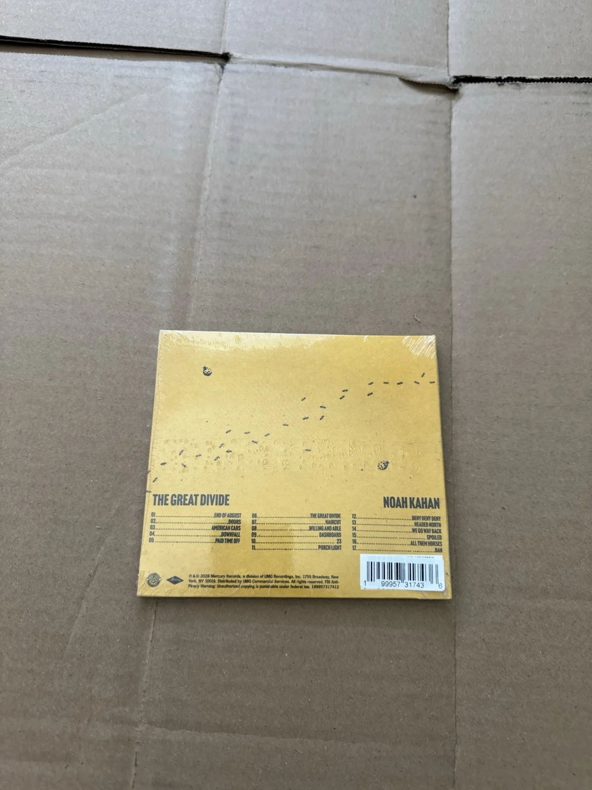 SEALED SIGNED IN HAND Noah Kahan The Great Divide CD with Autographed Insert, image 5