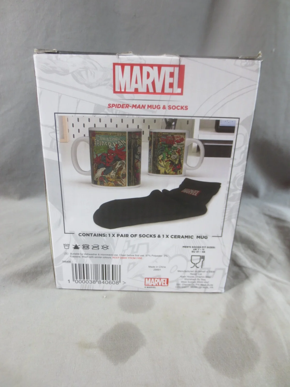 Marvel Spiderman Mug and Socks NEW, image 4