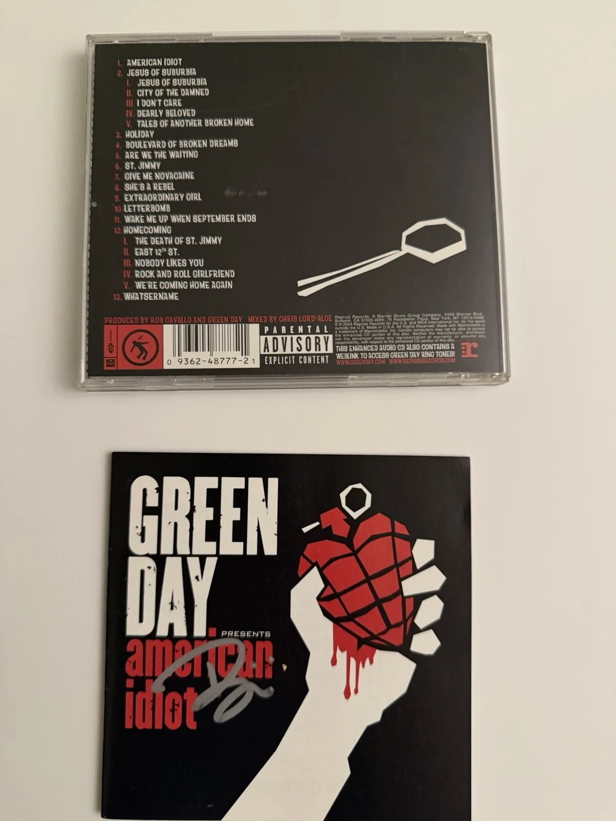 Green Day Signed Autographed CD Cover - Billie Joe, image 2