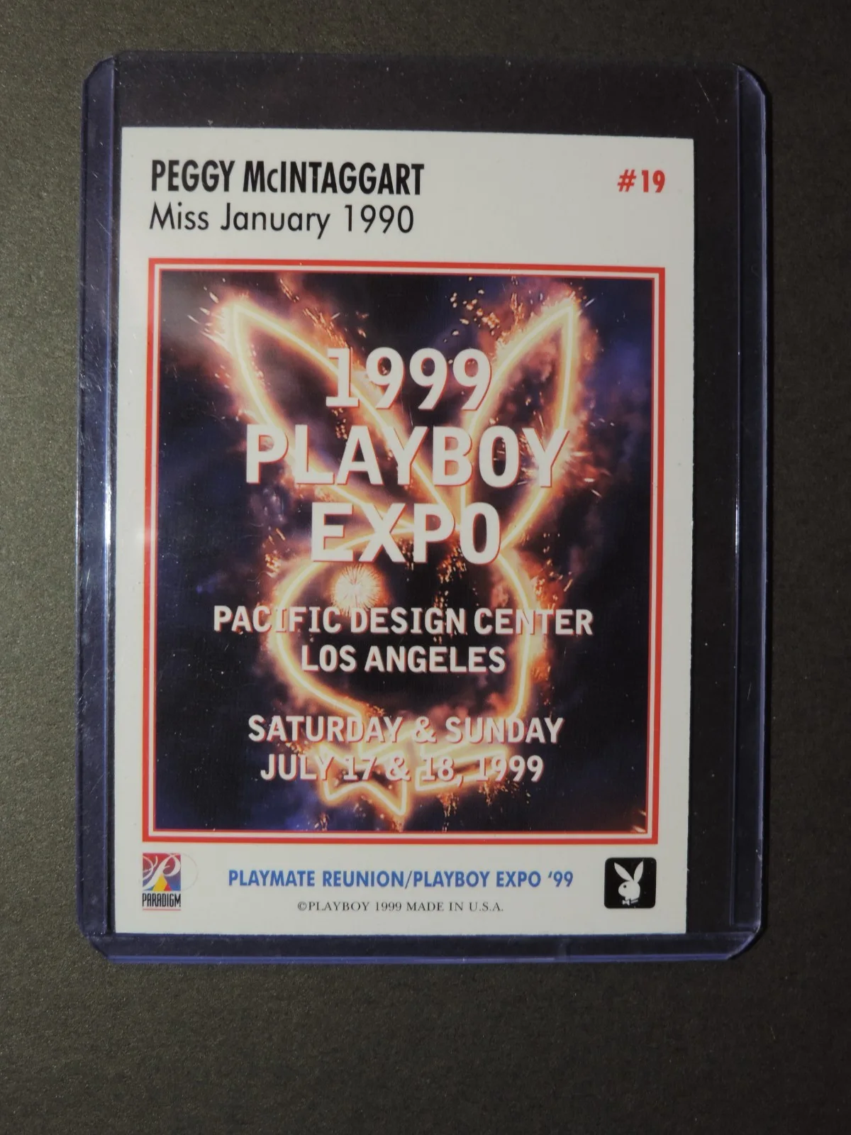 Peggy McIntaggart — Peggy McIntaggart Playboy Centerfold autographed Card No 19 Mint, изображение 3
