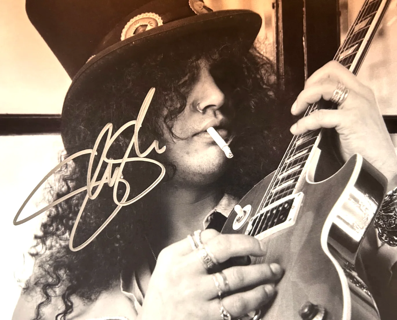 SLASH (Guns N' Roses) Signed Original 8x10" Authentic Autograph GENUINE w/COA, image 3