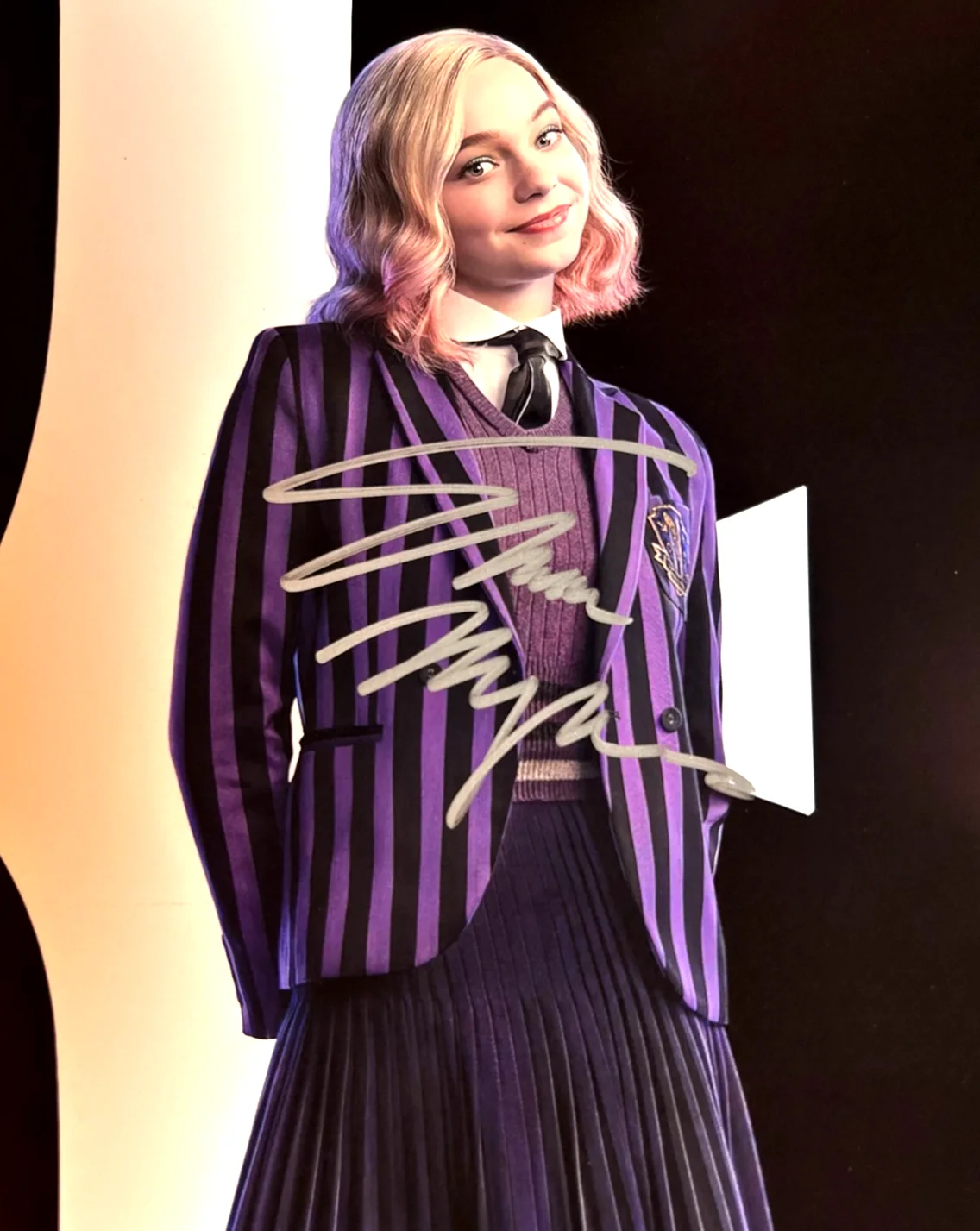 Emma Myers — EMMA MYERS Signed WEDNESDAY 8x10" Original Authentic Autograph GENUINE w/COA