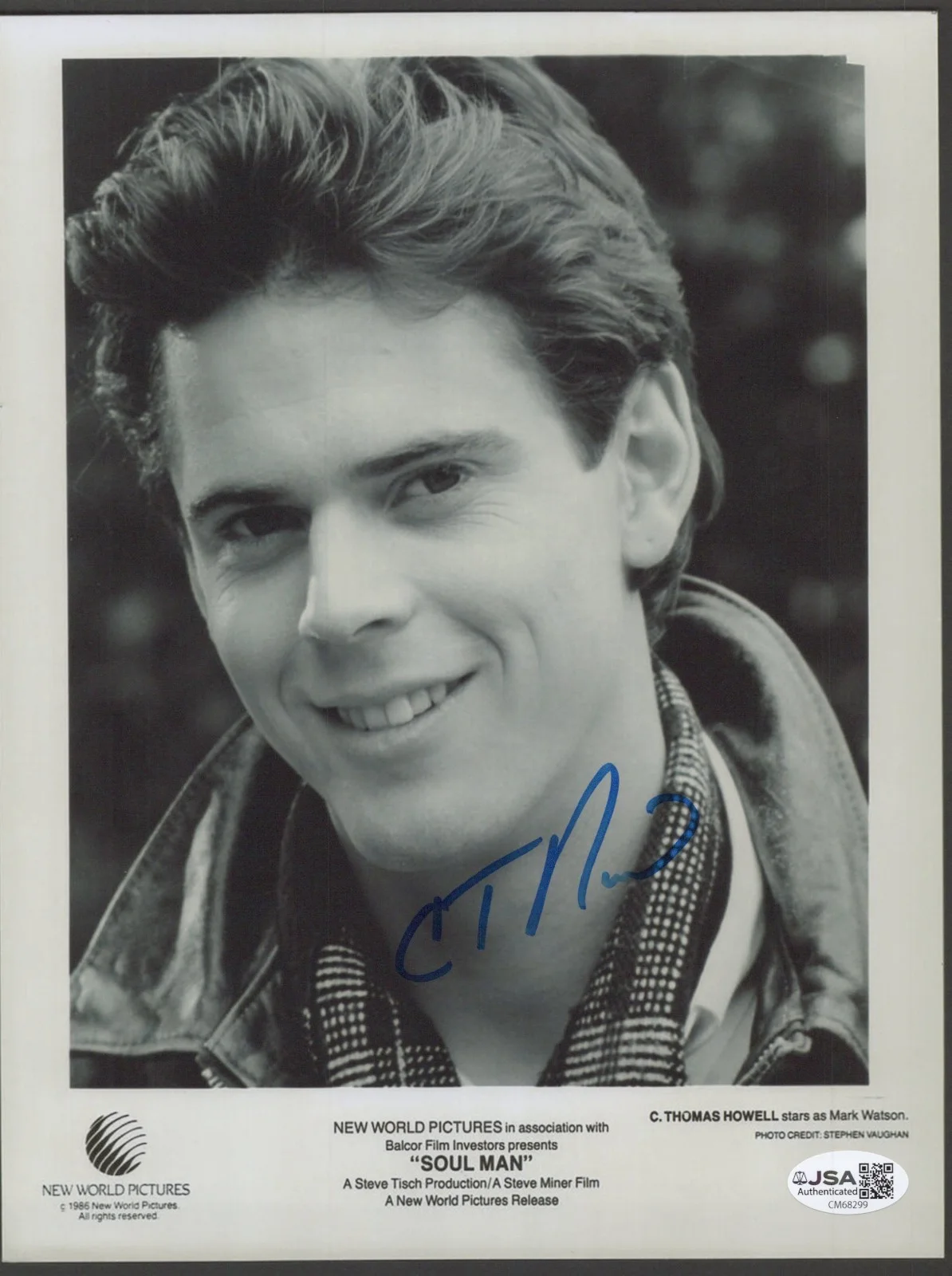 C. THOMAS HOWELL — C. THOMAS HOWELL Signed THE HITCHER 8x10 Photo JIM HALSEY AUTHENTIC JSA COA