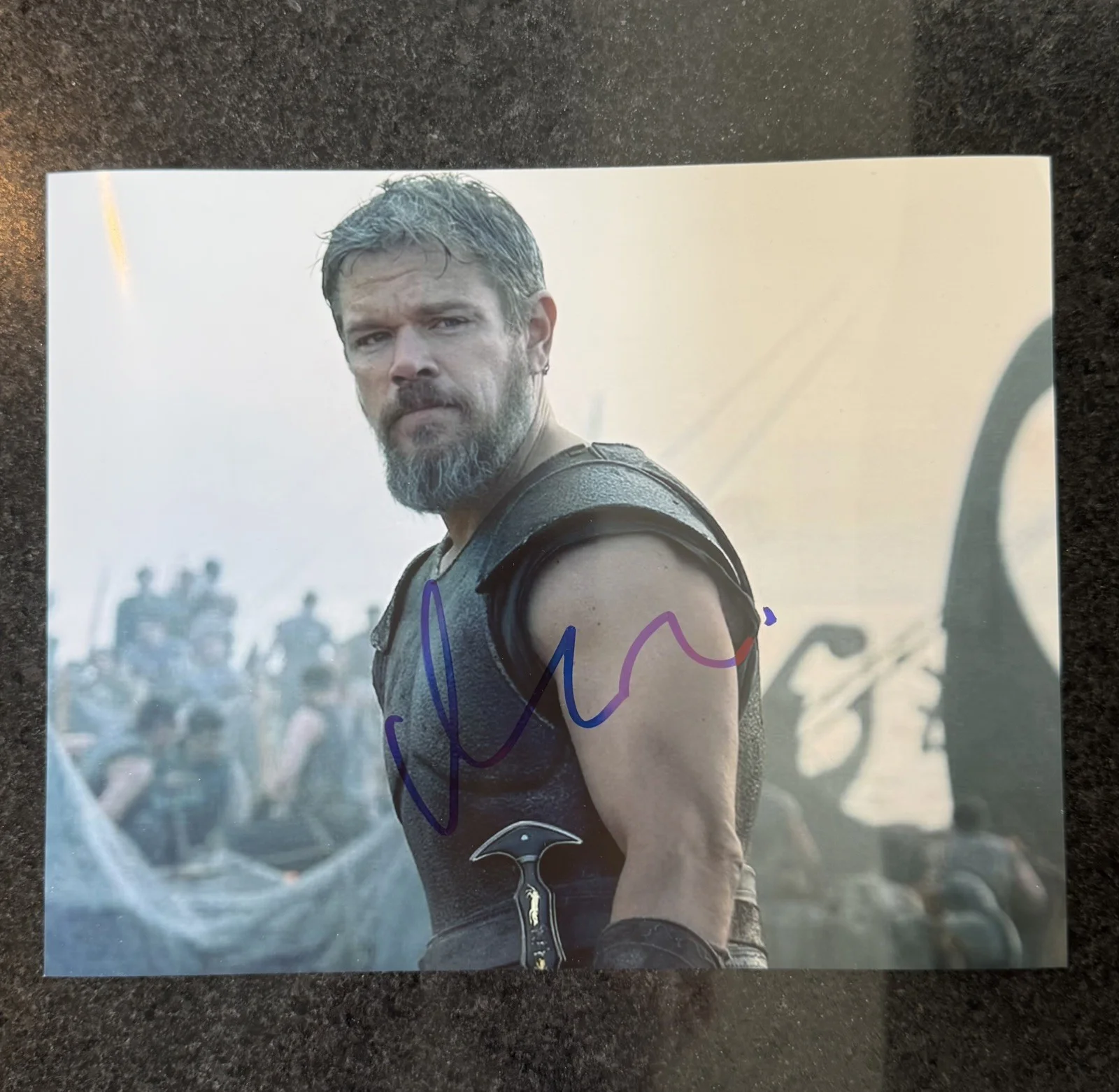 Matt Damon — Matt Damon Signed 8x10 Photo The Odyssey Autograph, image 2