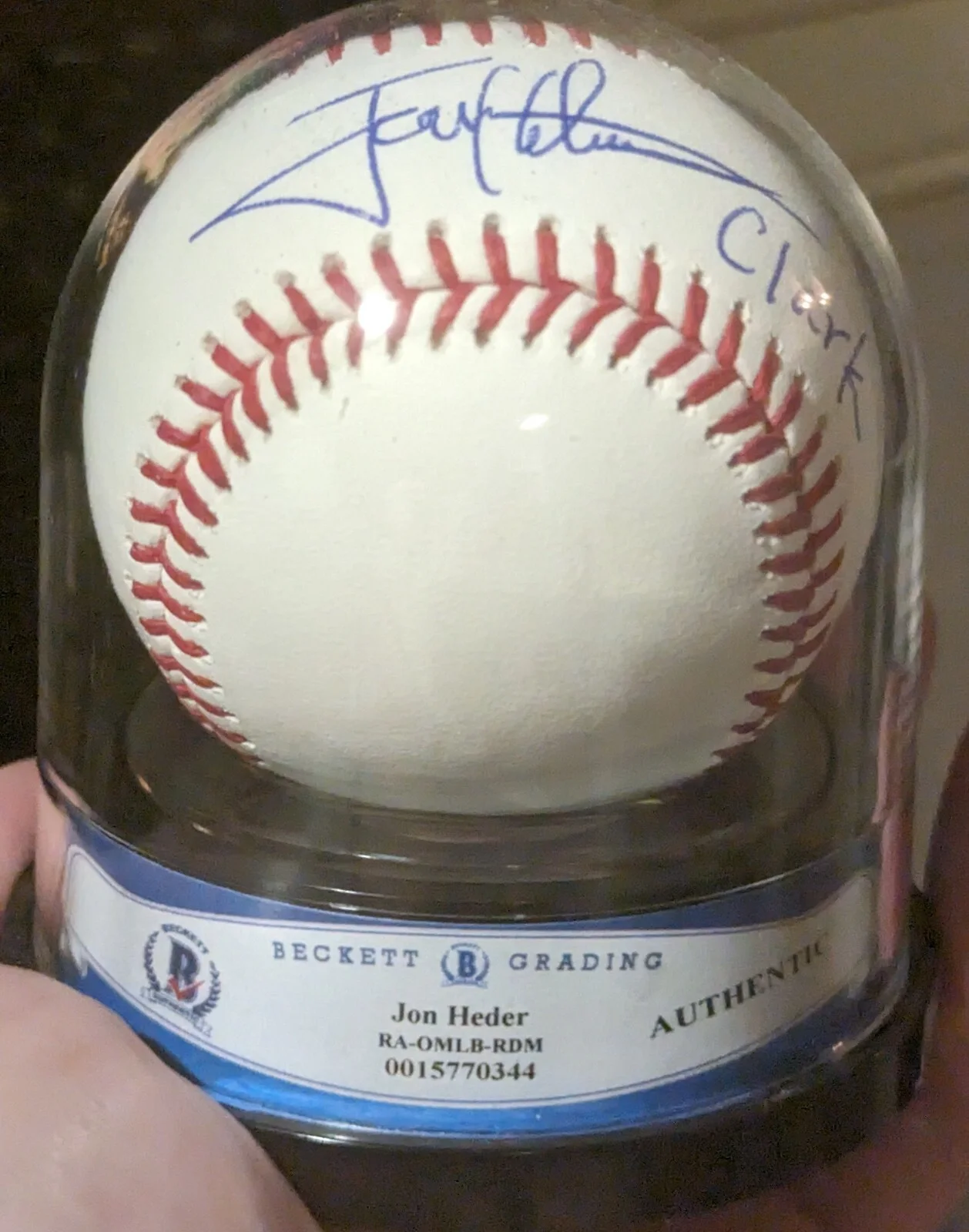 Jon Heder Signed OMLB Baseball THE BENCHWARMERS Napoleon Dynamite Beckett, image 2