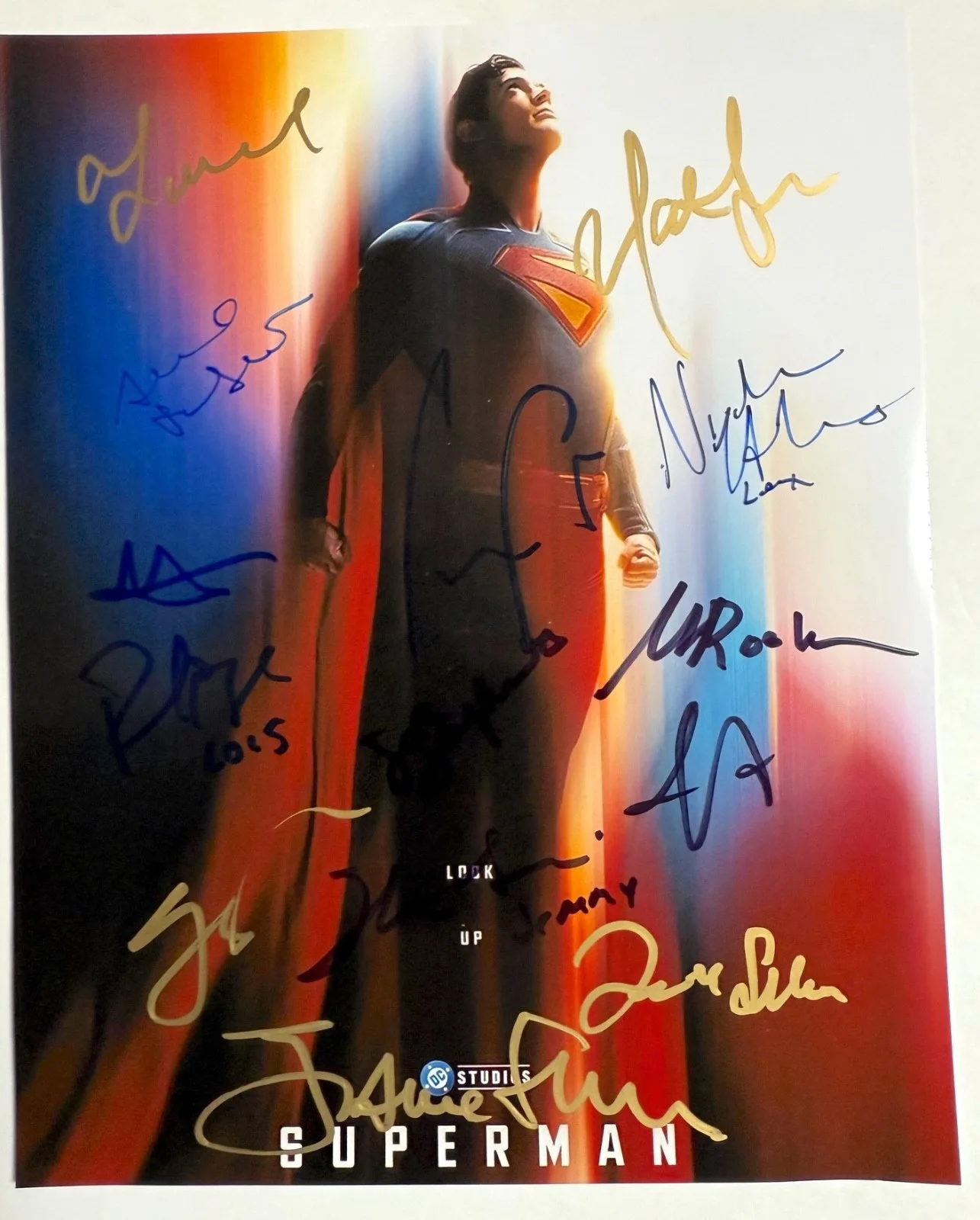 Cast — SUPERMAN (2025) photo cast signed by DAVID CONSWET JAMES GUNN DC superheroes