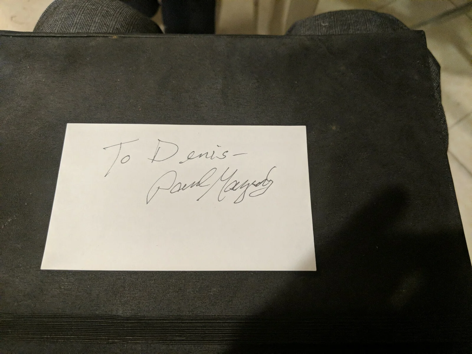 Paul Mazursky Signed Index Card Sunshine on The Sopranos History of the World, изображение 2