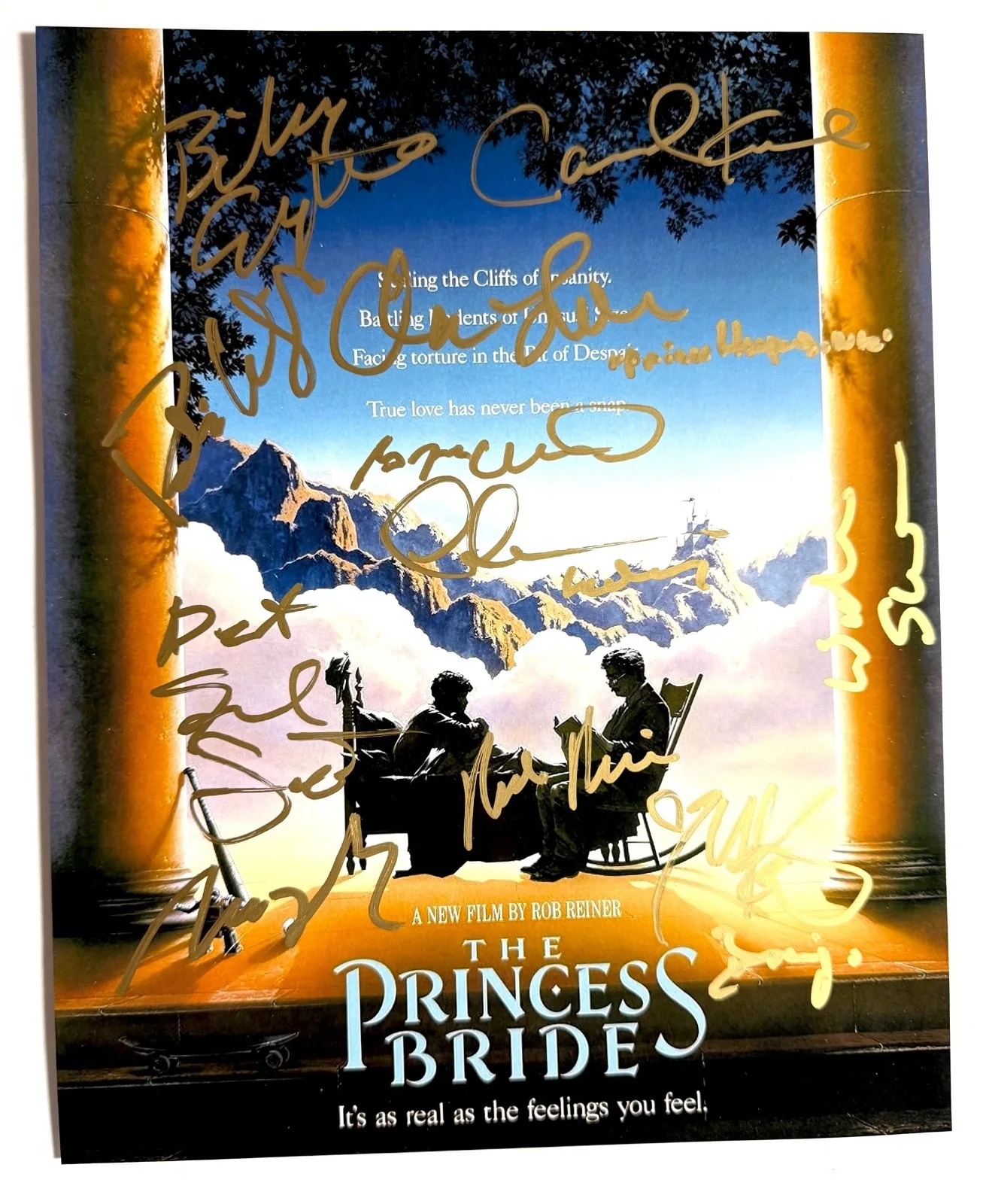 Cast — PRINCESS BRIDE 8x10 photo cast signed by CARL ELWES ROBIN WRIGHT ROB REINER