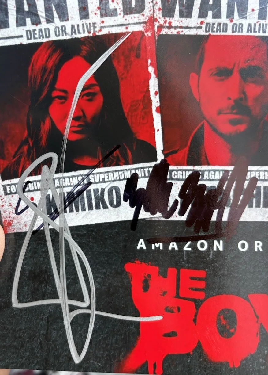 The Boys Signed Cast 8x10 Photo Antony Starr, Erin Moriarty & Nathan Mitchell, image 2