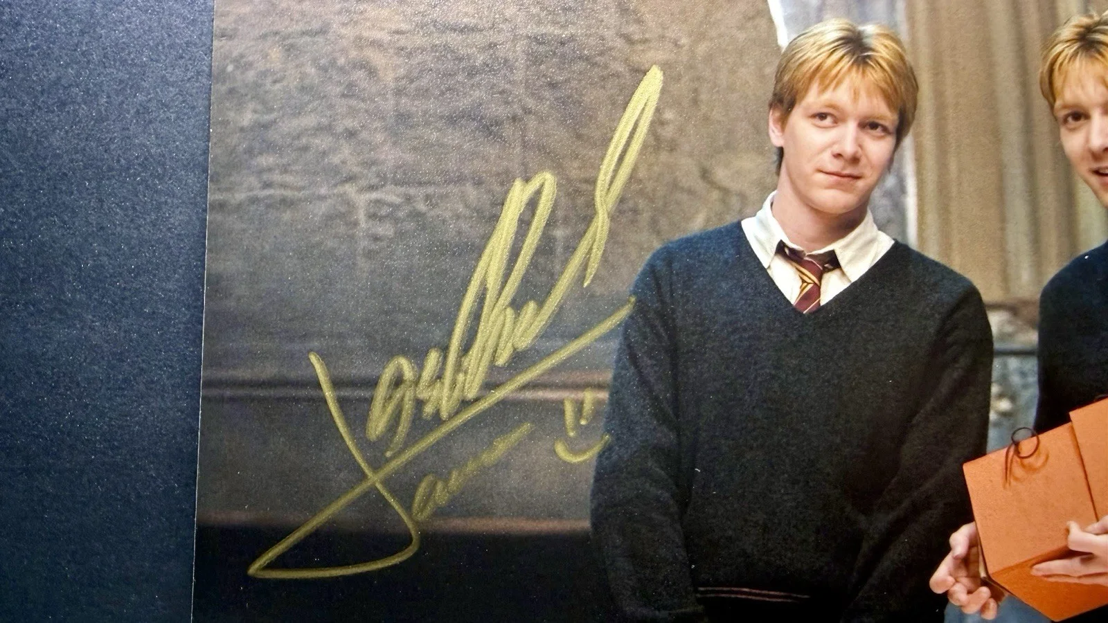 Harry Potter Dual Signed Photo Oliver & James Phelps Fred George Weasley, изображение 2
