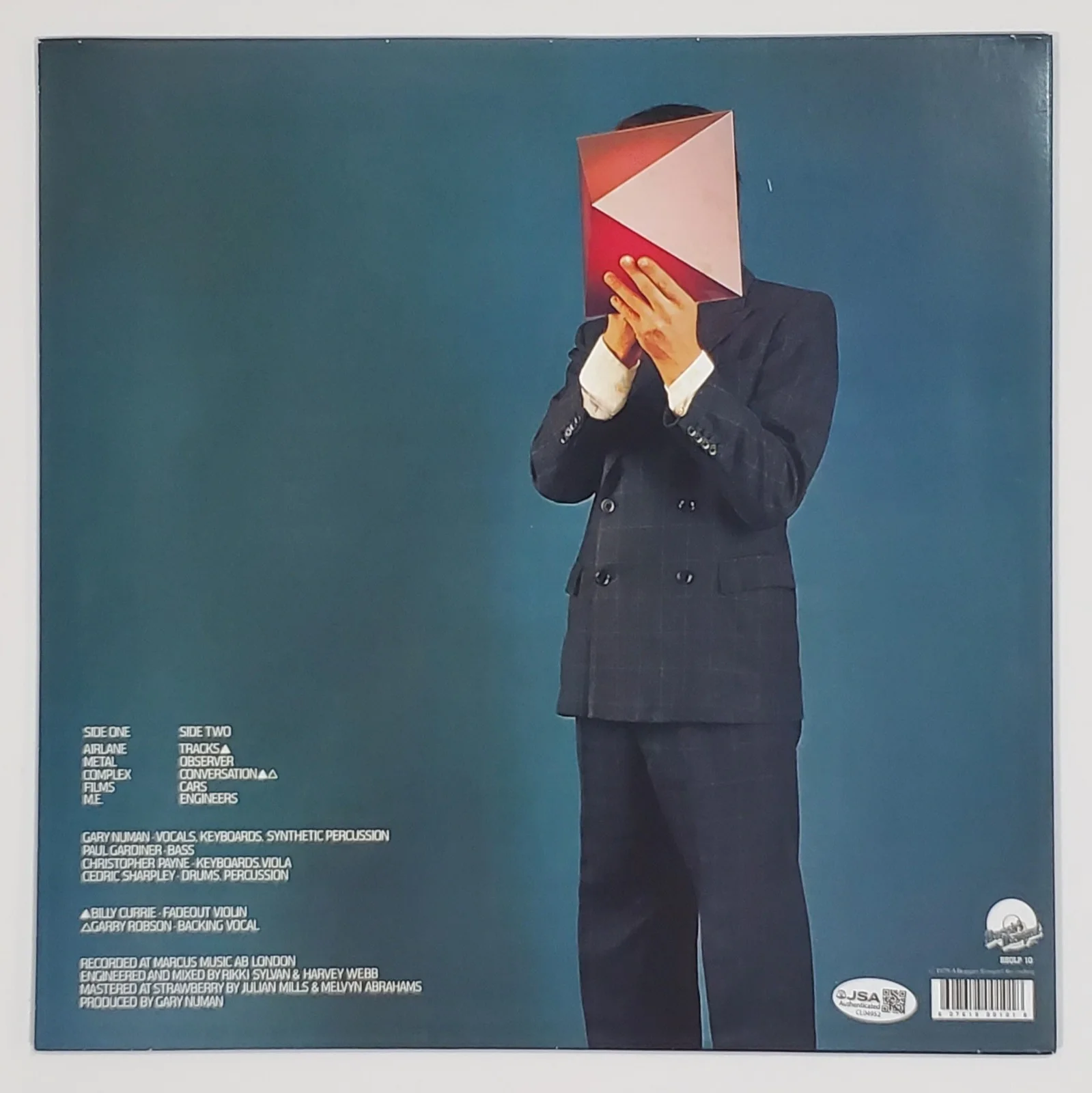 GARY NUMAN SIGNED PLEASURE PRINCIPLE VINYL LP RECORD ALBUM W/ JSA CERT, изображение 2