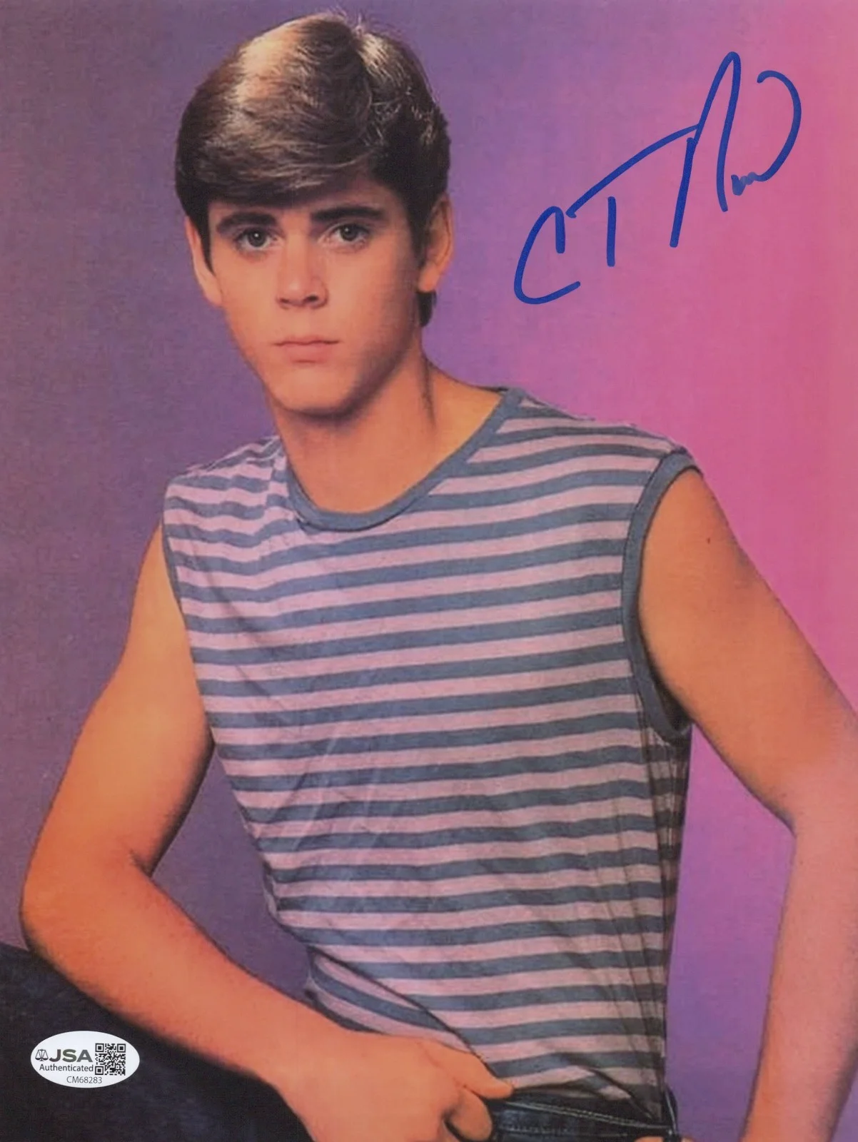 C. THOMAS HOWELL — C. THOMAS HOWELL Signed THE OUTSIDERS 8x10 Photo PONY BOY CURTIS JSA COA