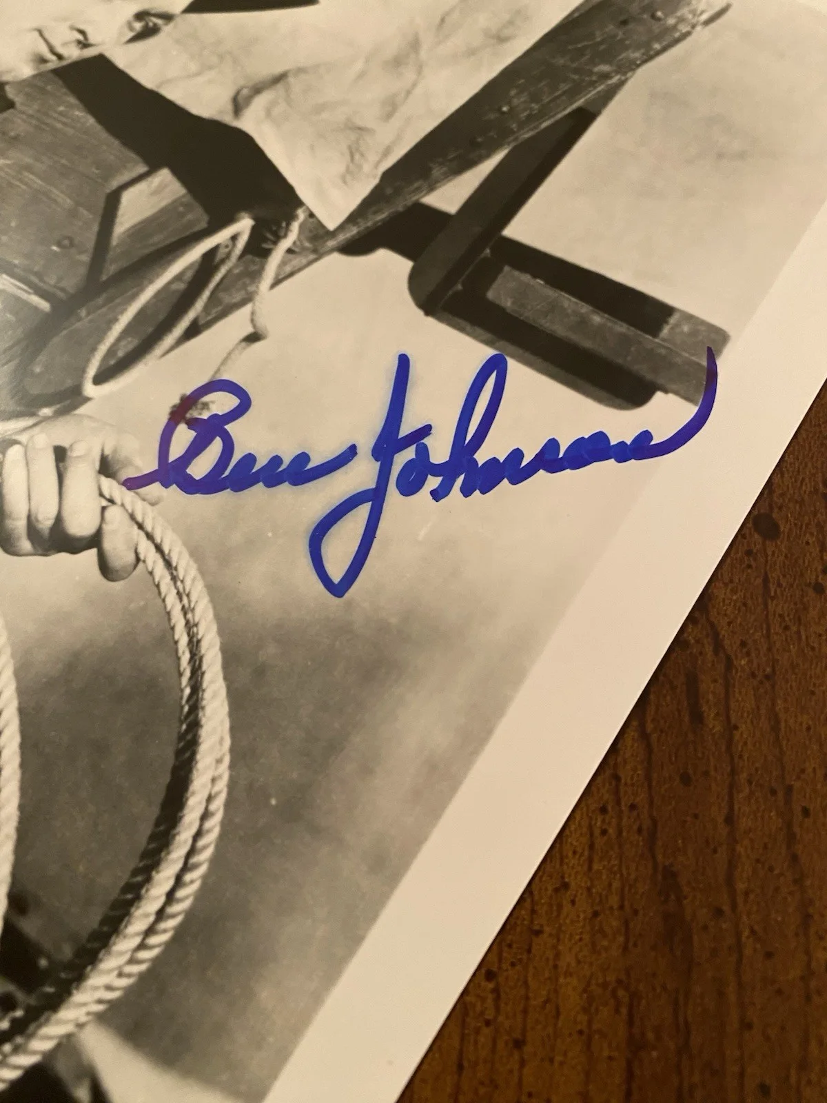 Ben Johnson — Ben Johnson Signed Autographed Photo With COA Shane The Wild Bunch One Eyed Jack, image 3
