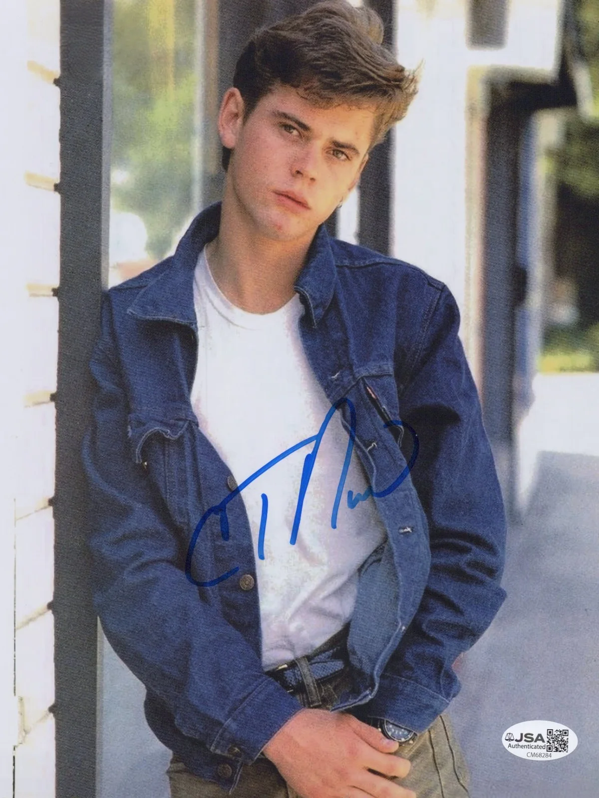 C. THOMAS HOWELL — C. THOMAS HOWELL Signed THE OUTSIDERS 8x10 Photo PONY BOY CURTIS JSA COA