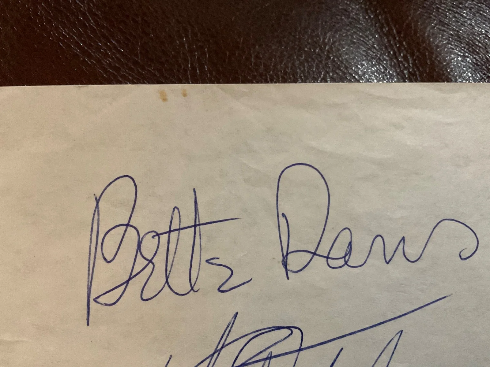 MADAME SIN BETTE DAVIS AND ROBERT WAGNER SIGNED 4x6 PAPER JSA CG10736 VERY RARE, image 2