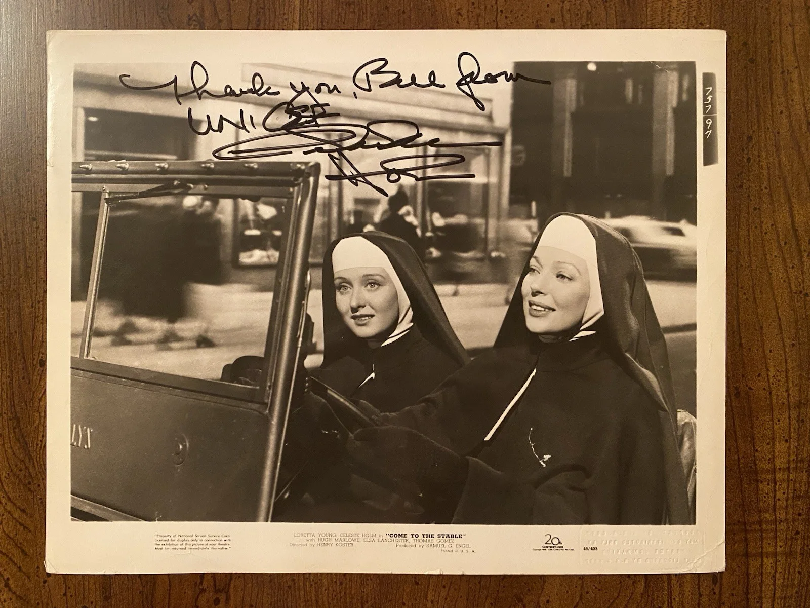 Celeste Holm — Celeste Holm Signed Autographed 10x8 Photo With COA Come To The Stable