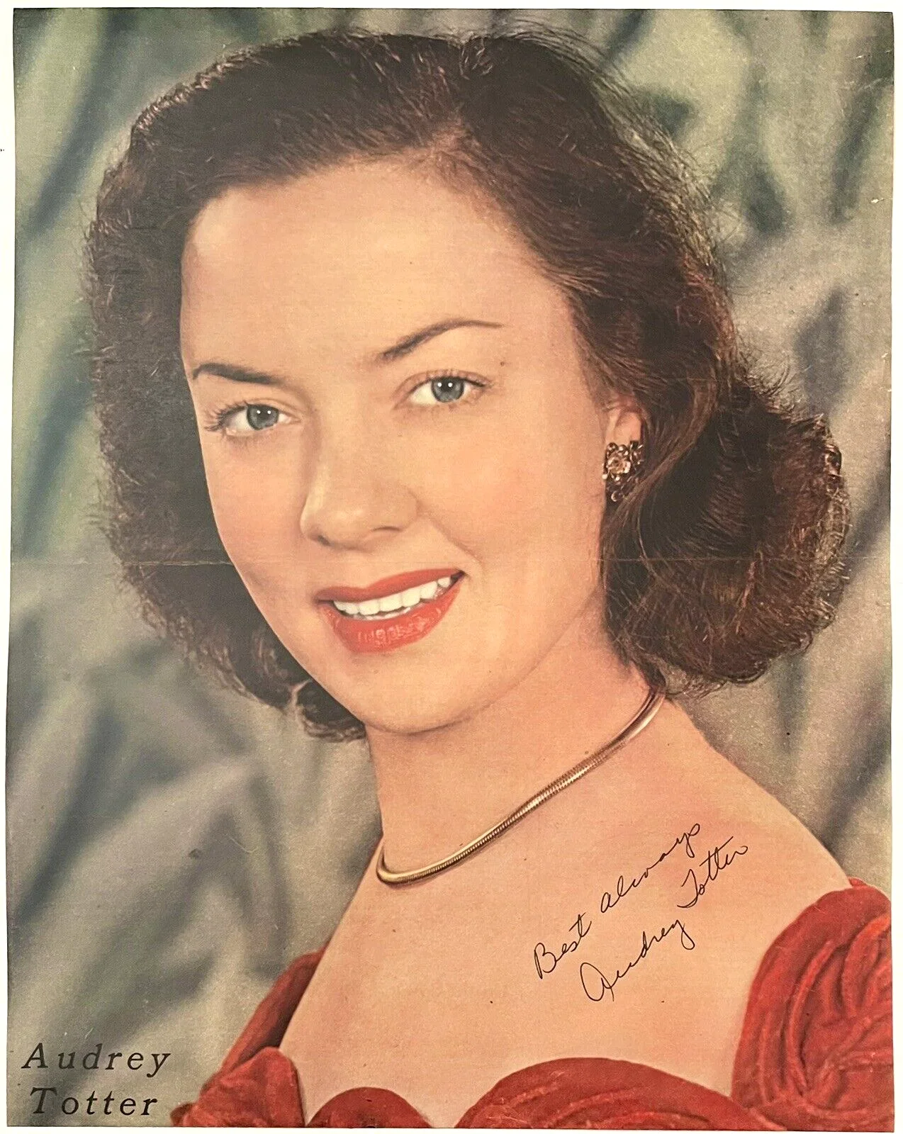 Audrey Totter — Audrey Totter Signed 10.5x13.5 Magazine Cover Photo Lady in the Lake Autographed