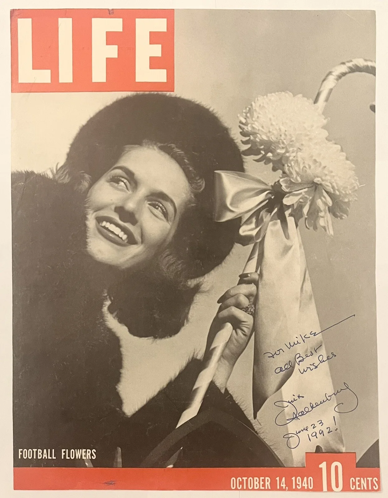 Jinx Falkenburg — Jinx Falkenburg Signed 1940 Life Magazine Cover Autographed