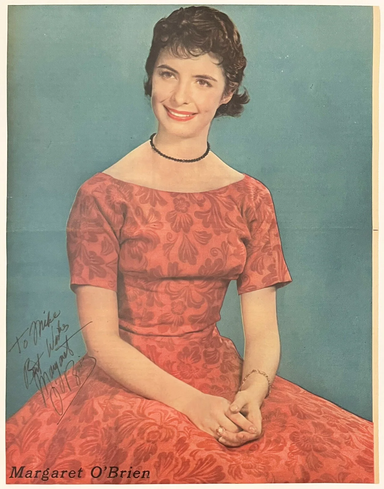 MARGARET O'BRIEN — MARGARET O'BRIEN Signed Magazine Cover Photo Meet Me In St. Louis Autographed
