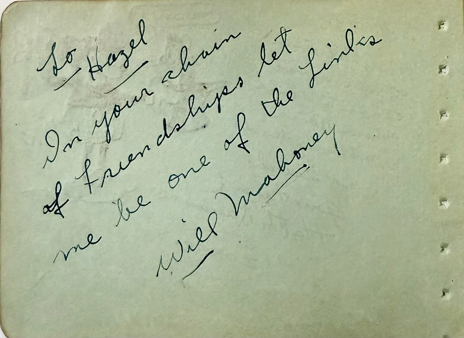 Will Mahoney — WILL MAHONEY Signed Autographed 4"x 5" ALBUM PAGE Vaudevillian Performer ACTOR, изображение 2