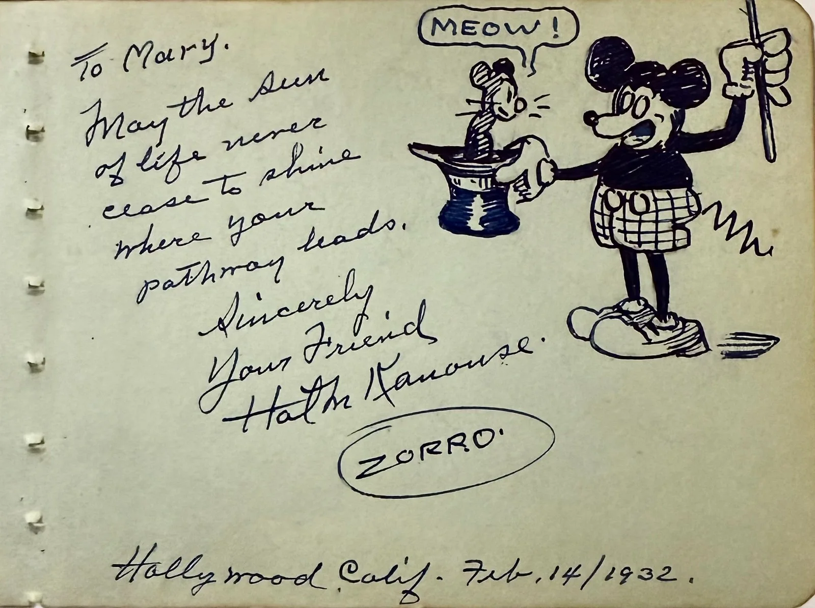 Will Mahoney — WILL MAHONEY Signed Autographed 4"x 5" ALBUM PAGE Vaudevillian Performer ACTOR, изображение 3