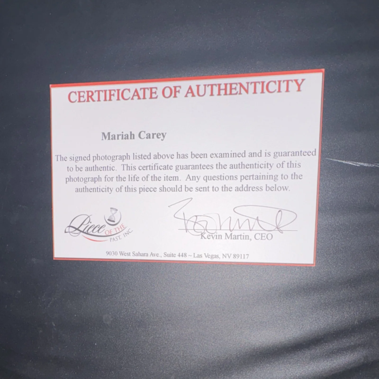 Mariah Carey Original Signed 8x10 Photo Piece of the Past Authentication, изображение 4