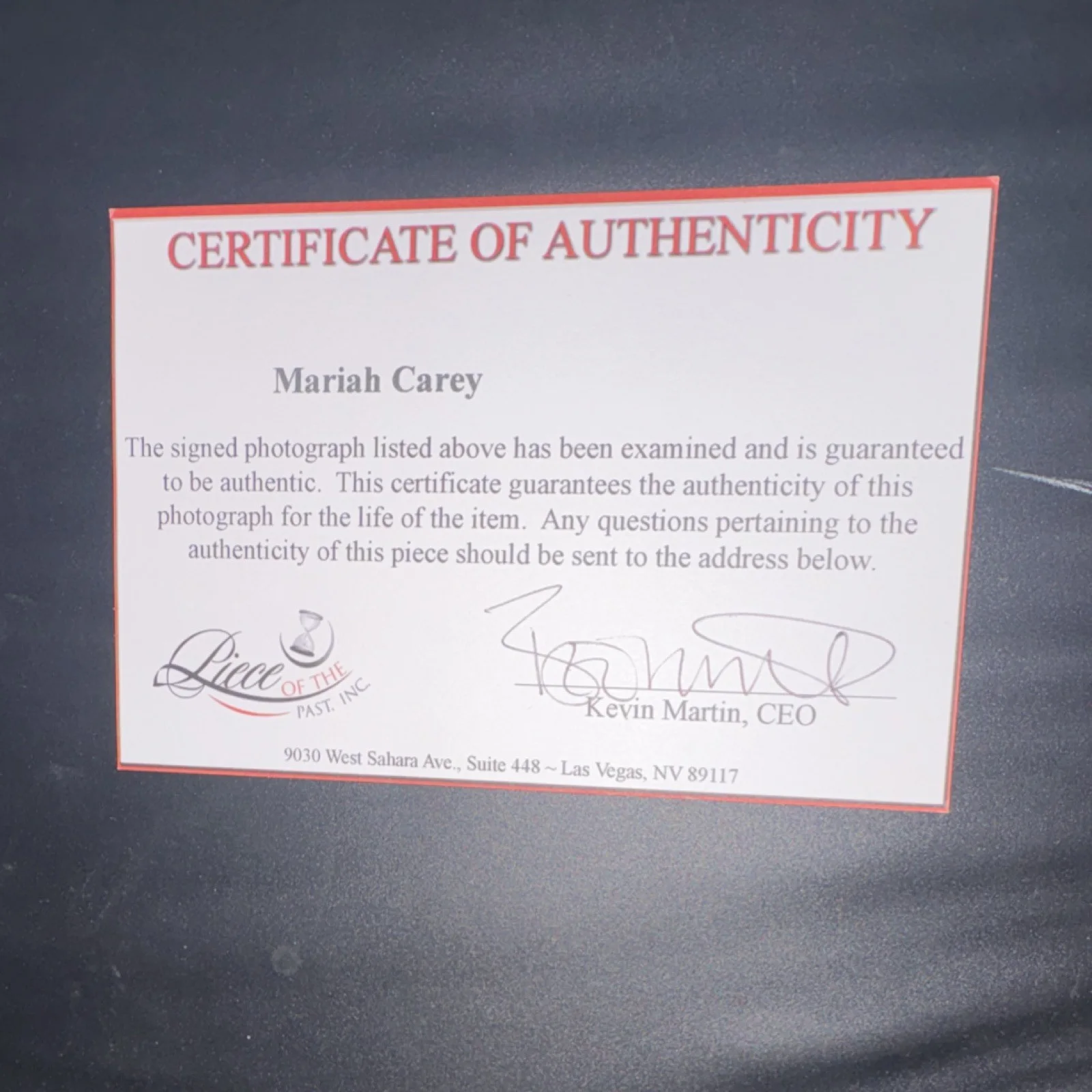 Mariah Carey Original Signed 8x10 Photo Piece of the Past Authentication, изображение 5