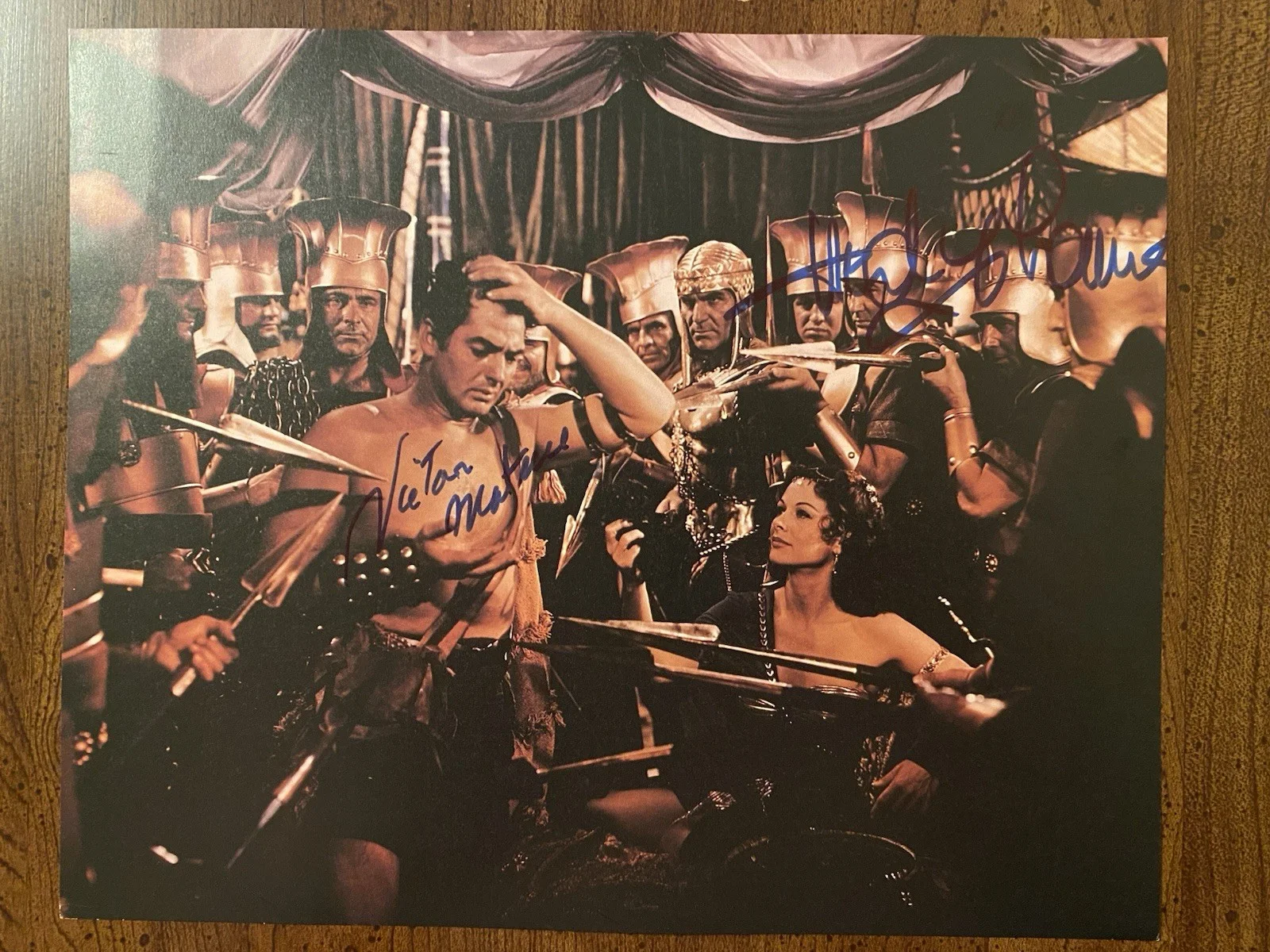 Hedy Lamarr, Victor Mature — Hedy Lamarr Victor Mature Signed Autographed Photo With COA Samson And Delilah