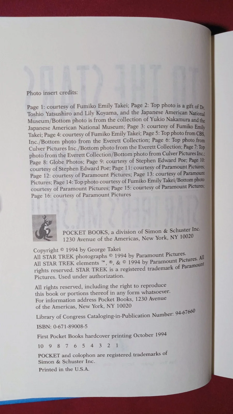 SIGNED W/ INSCRIPTION GEORGE TAKEI TO THE STARS 1ST/1ST BOOK STAR TREK MR SULU, изображение 3