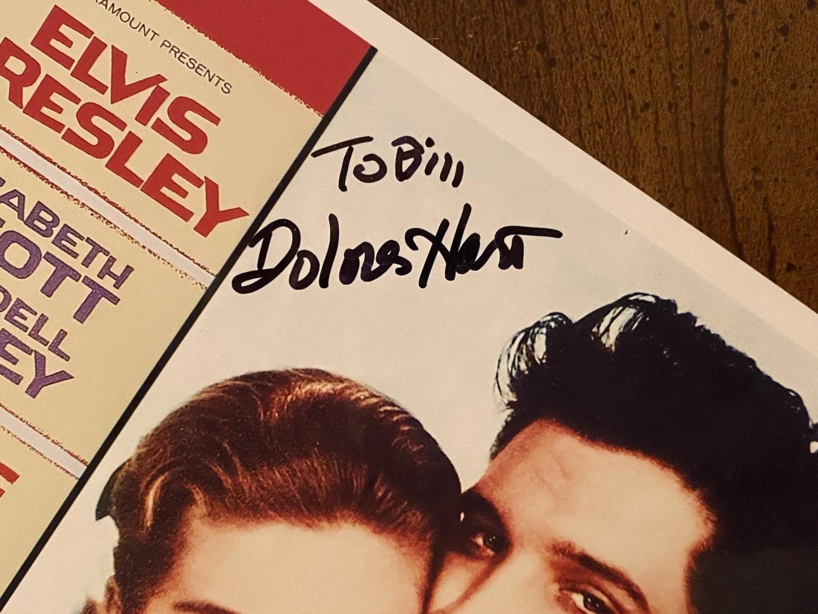 Dolores Hart — Dolores Hart Signed Autographed Photo With Elvis With COA Loving You, image 2
