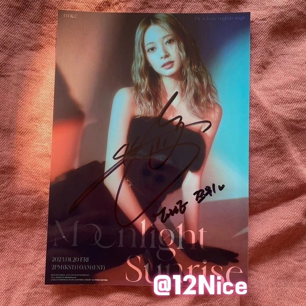 TWICE Tzuyu Autographed Signed Photo 4*6 K-POP Collectibles 202601, изображение 4