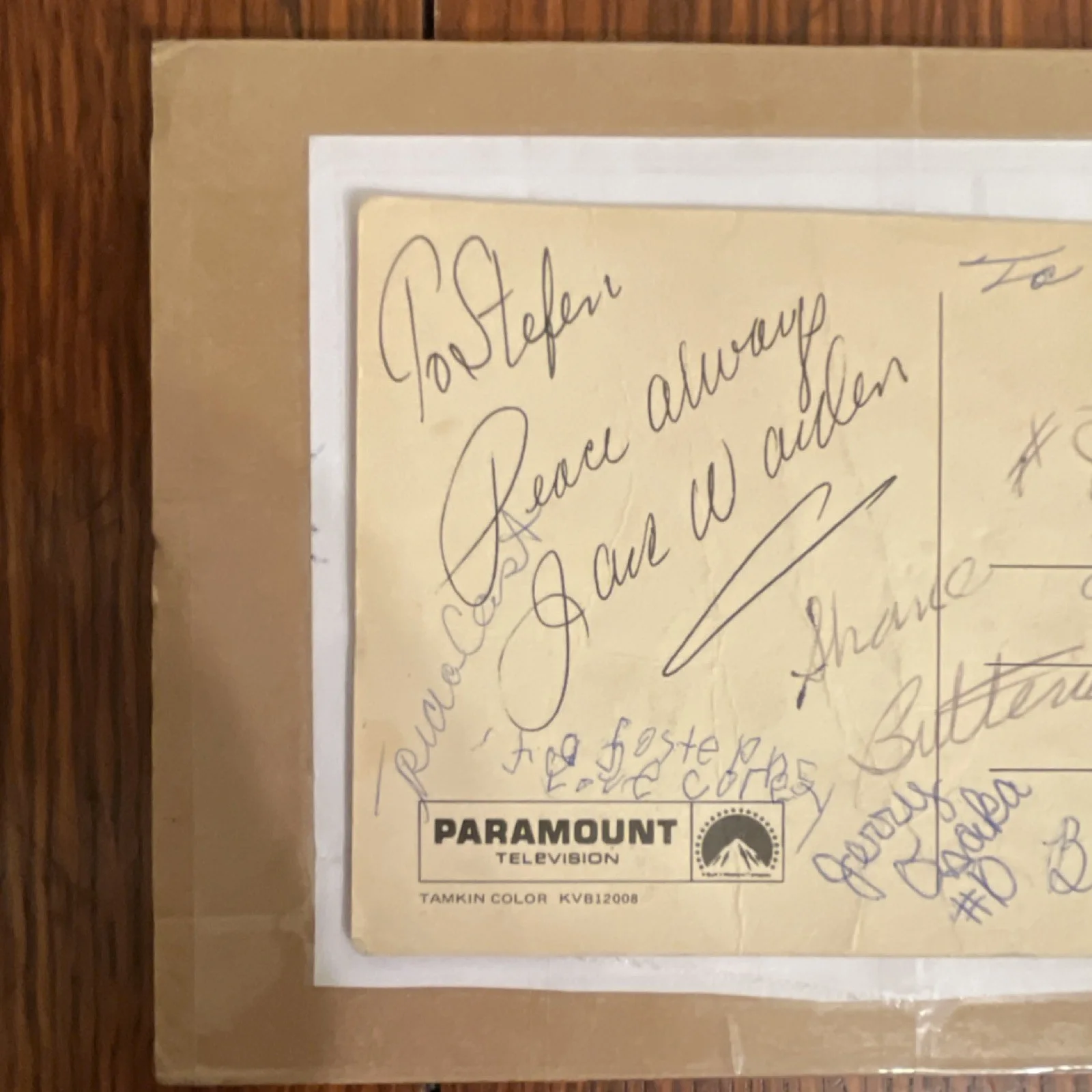 Jan W Walden, Jerry Sader, Billy Lovely, Butterworth Whitley, Edd — Paramount Television Original Multi-Signed Autographed Photo Walden Sader Lovely, изображение 3
