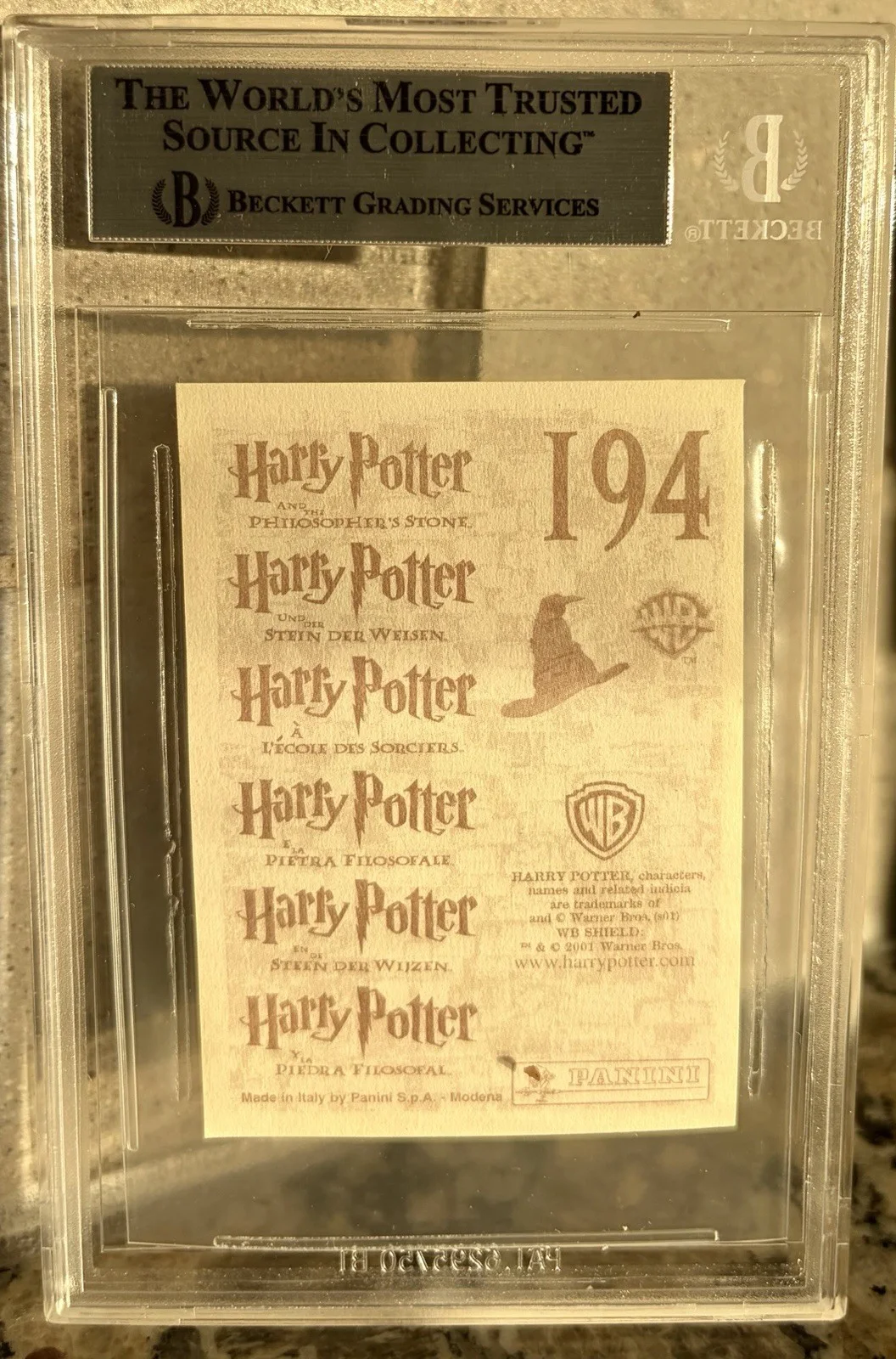 Daniel Radcliffe — GEM! Daniel Radcliffe SIGNED Harry Potter 2001 Panini Rookie Card #194- BGS COA, изображение 4